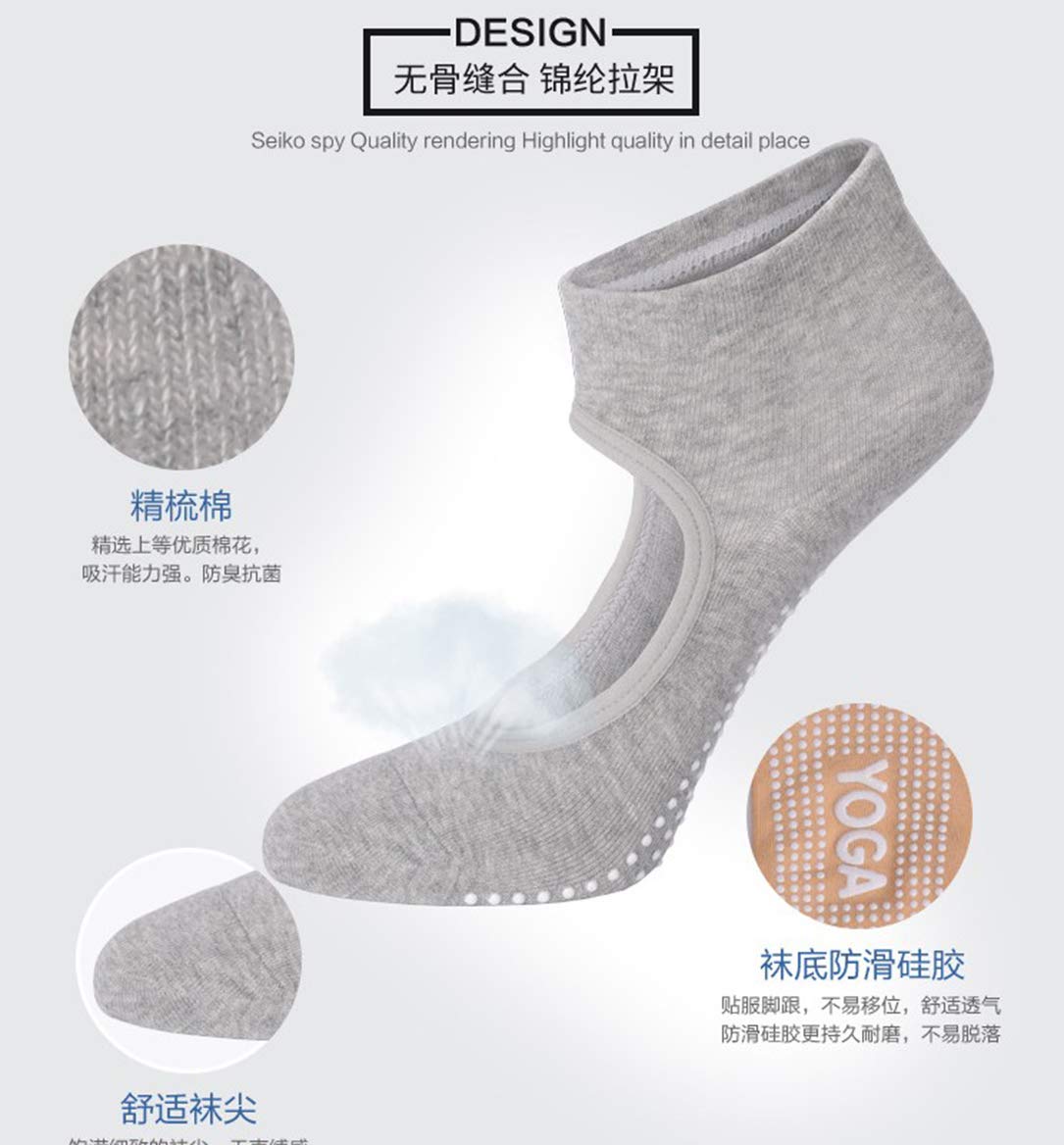 Non-Slip Yoga Socks for Women with Grip - Anti-Skid Pilates, Ballet Barre & Dance Socks - Perfect for Yoga, Workouts, Home Exercise & Studio Classes
