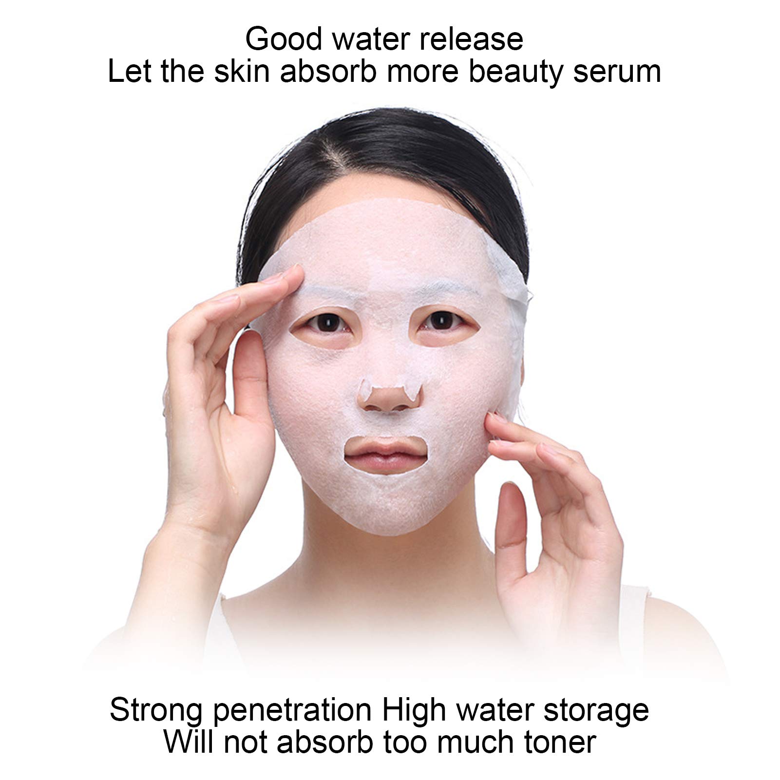 100 Pcs DIY Facial Mask Sheets - Cotton Face Mask Paper for Skincare, Spa & Hydration - Dry Facial Mask Layout for DIY Beauty & At-Home Facial Treatments