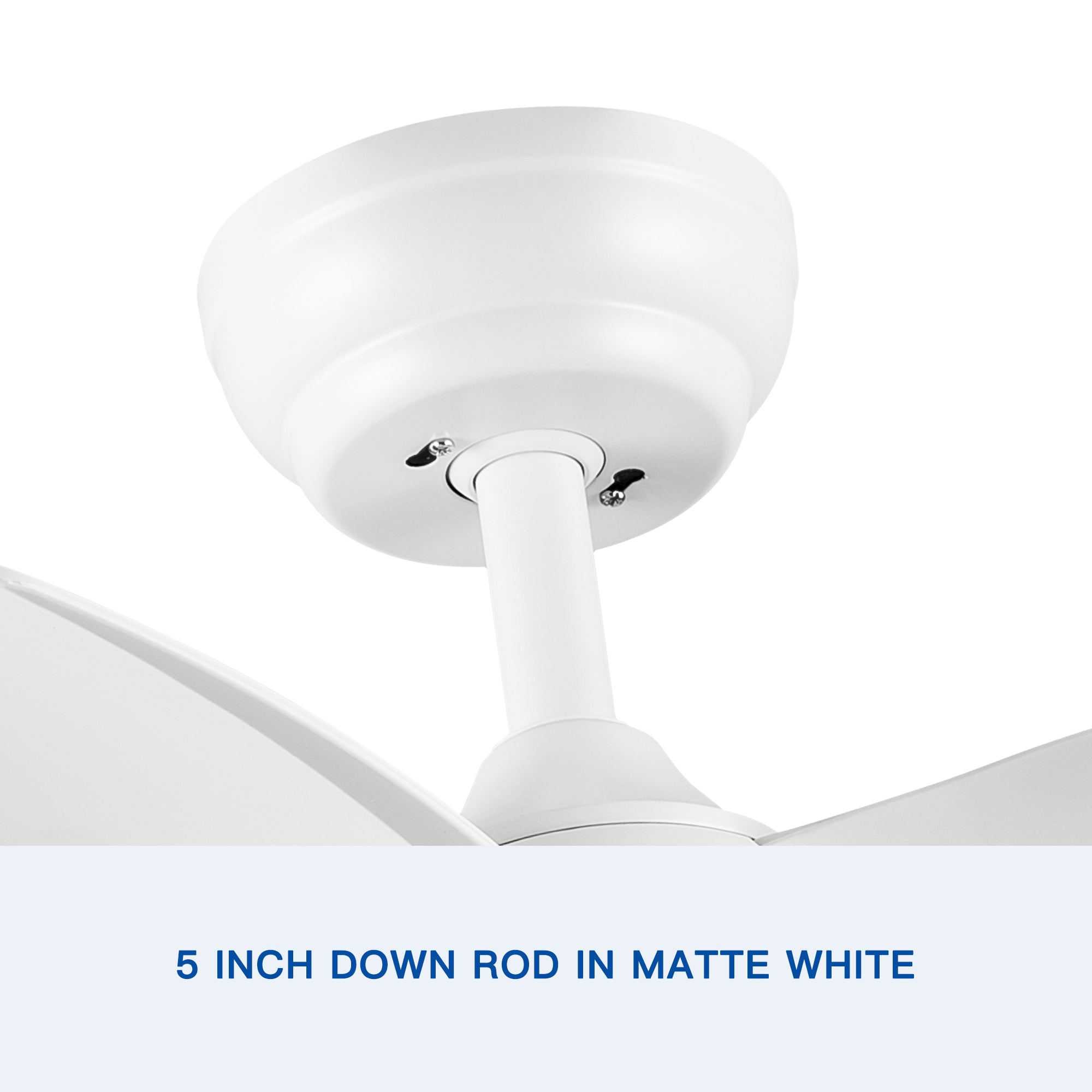 28 Inch Integrated LED Ceiling Fan with White ABS Blades - Energy Efficient Cooling & Lighting for Bedroom, Living Room, and Office Spaces