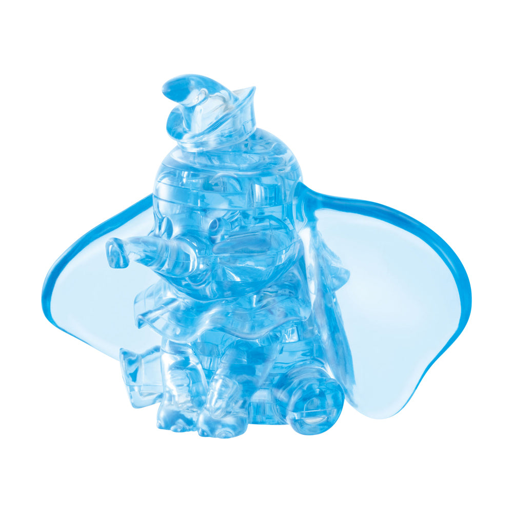 Disney Dumbo 3D Crystal Puzzle - 40 Piece Blue Elephant Brain Teaser for Adults & Kids | Fun Family Game Night Activity & Home Decor Gift Idea