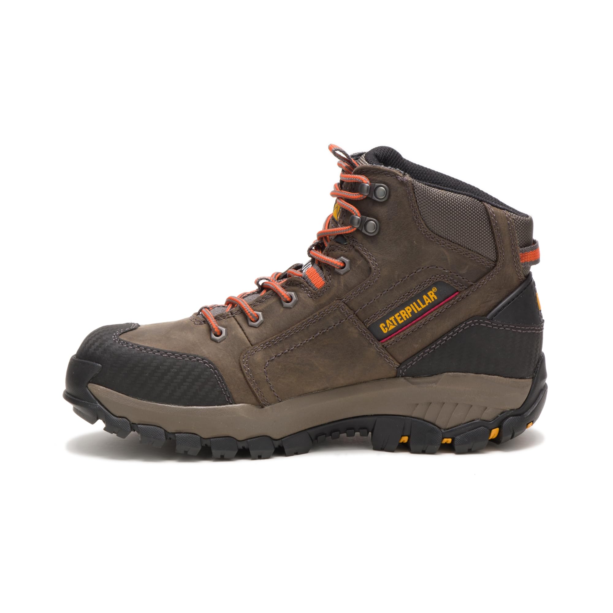 CAT Men's Navigator Mid 6 Inch Waterproof Steel Toe Work Boots - Durable Safety Shoes for Construction, Warehouse & Outdoor Work