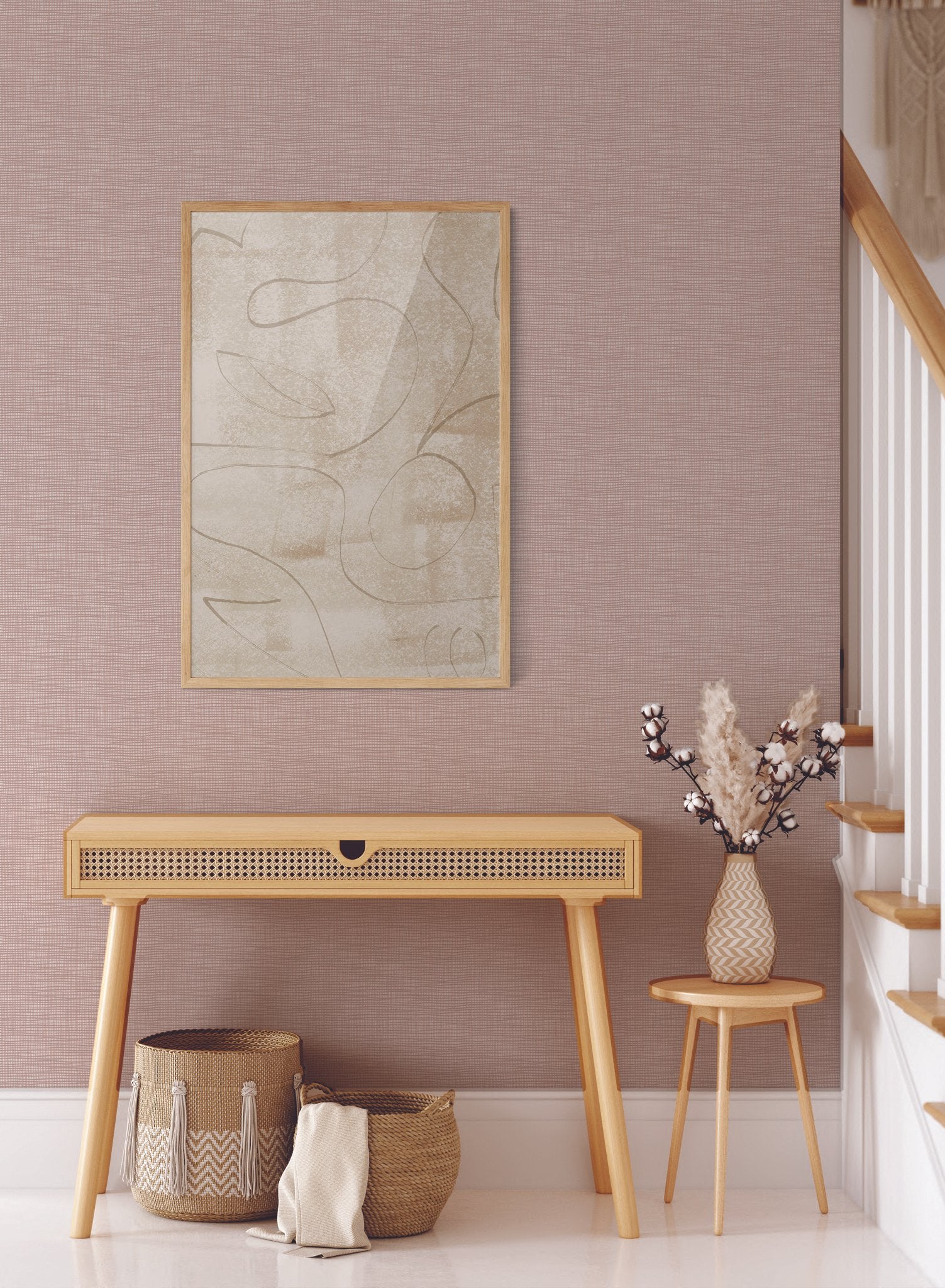 Premium Linen Wallpaper - Elegant Textured Wall Covering for Living Room, Bedroom & Home Decor | Easy to Install & Durable