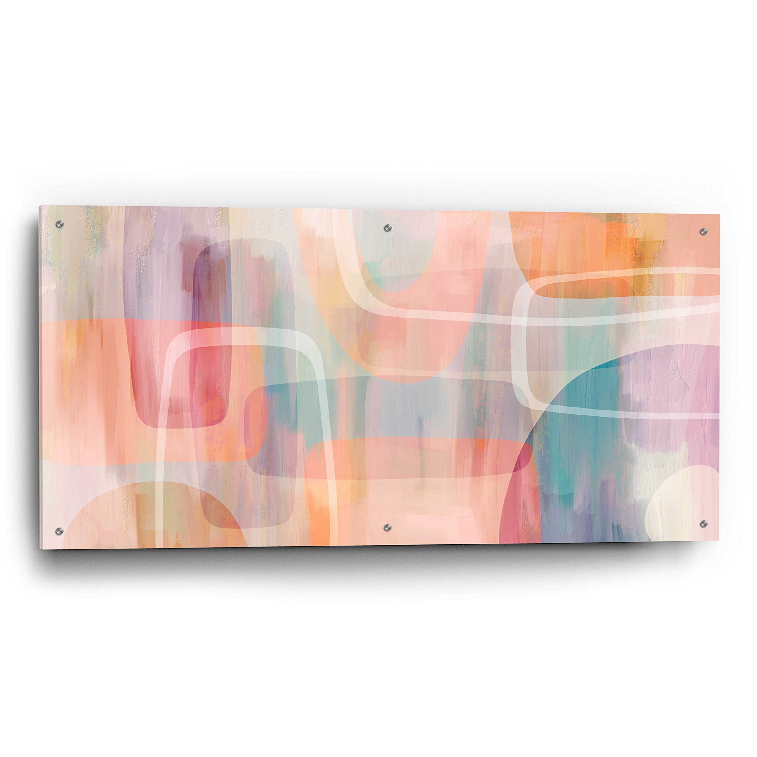 Summer Sound Acrylic Glass Wall Art by Andrea Haase - 48x24 Inches Modern Abstract Painting for Living Room, Bedroom & Office Decor