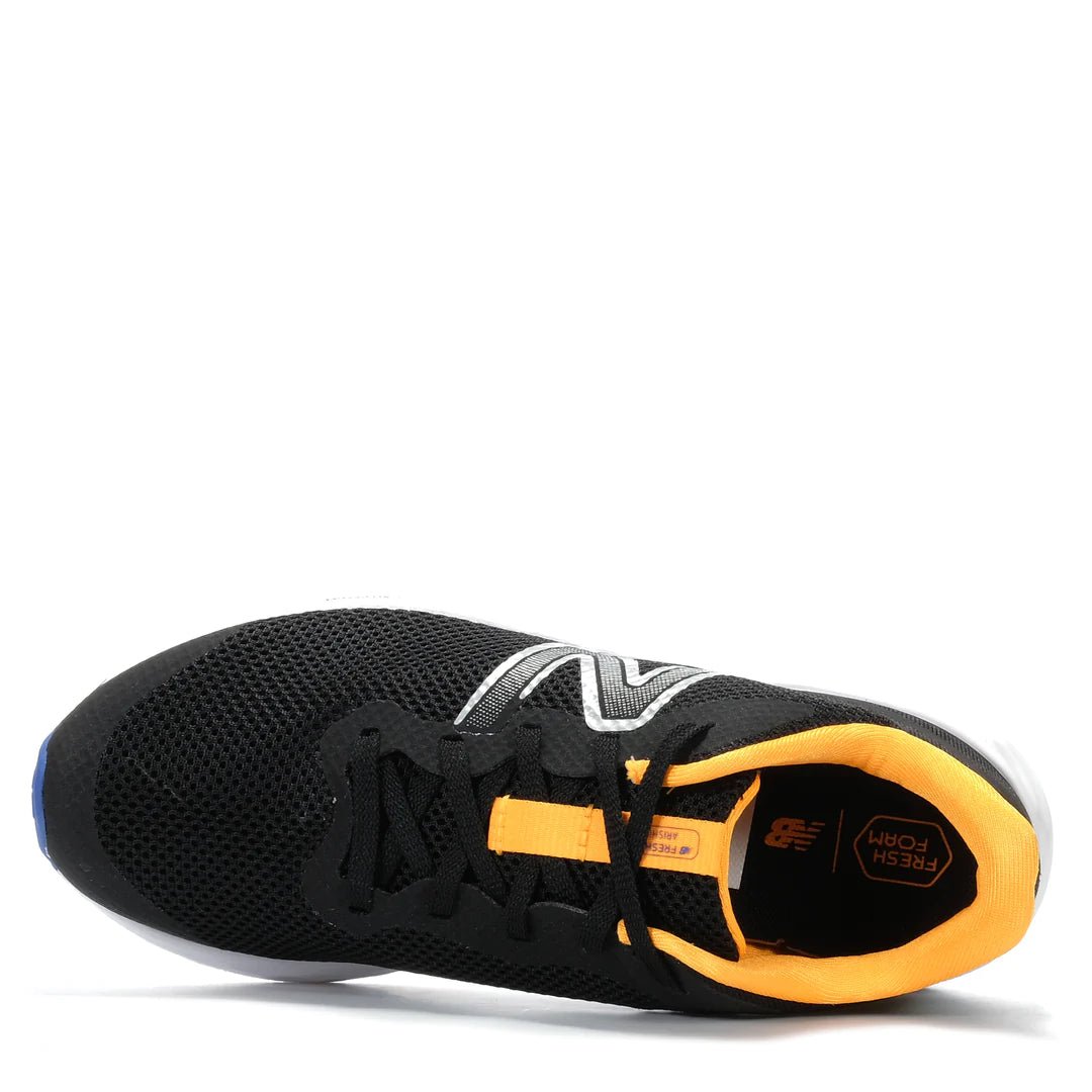 New Balance Junior Arishi V4 Running Shoes for Kids - Black/Orange - Lightweight & Comfortable for School, Sports & Daily Activities