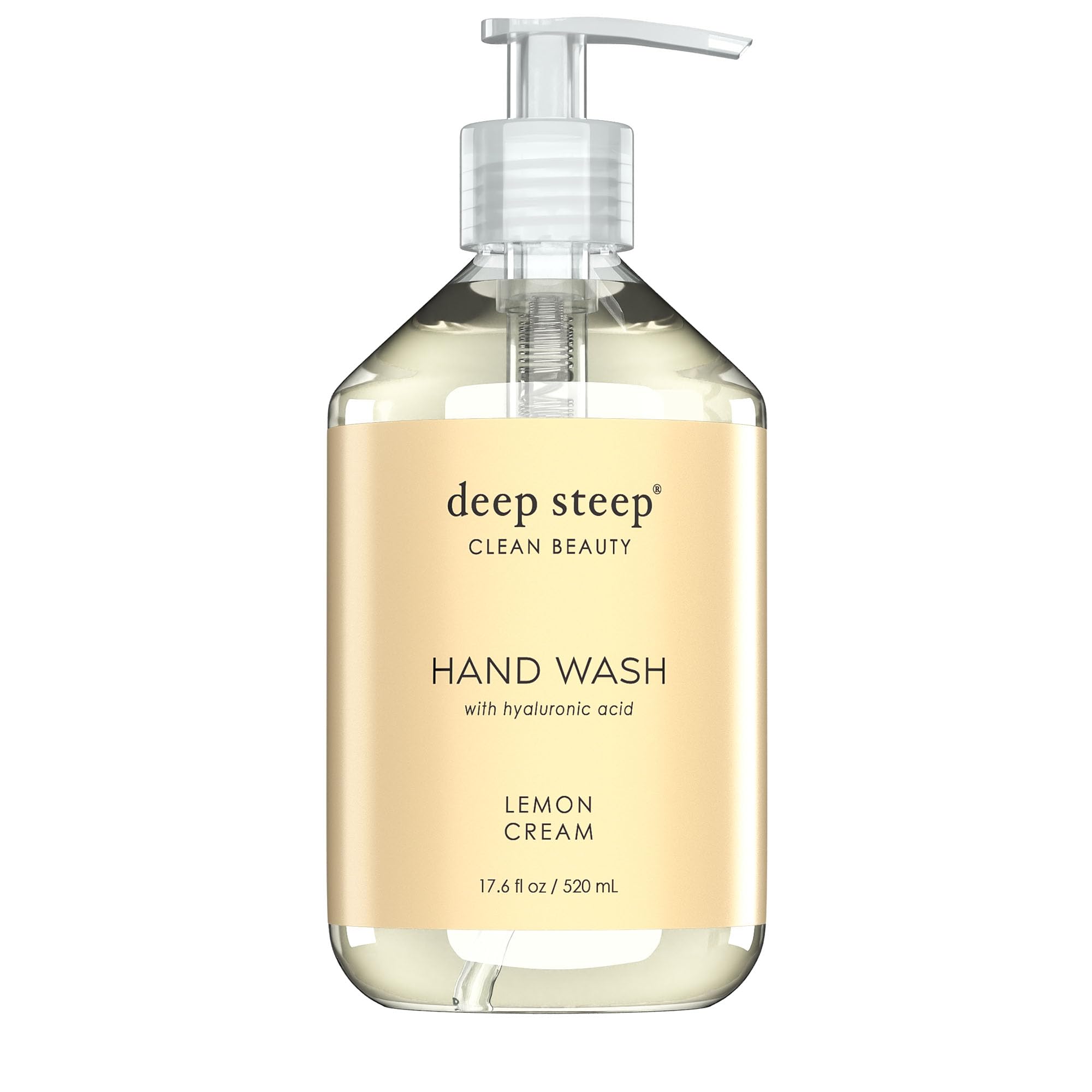 Deep Steep Moisturizing Liquid Hand Soap, 17.6 oz - Lemon Cream Scent | Hydrating & Gentle for Dry Hands | Perfect for Kitchen, Bathroom & Office Use
