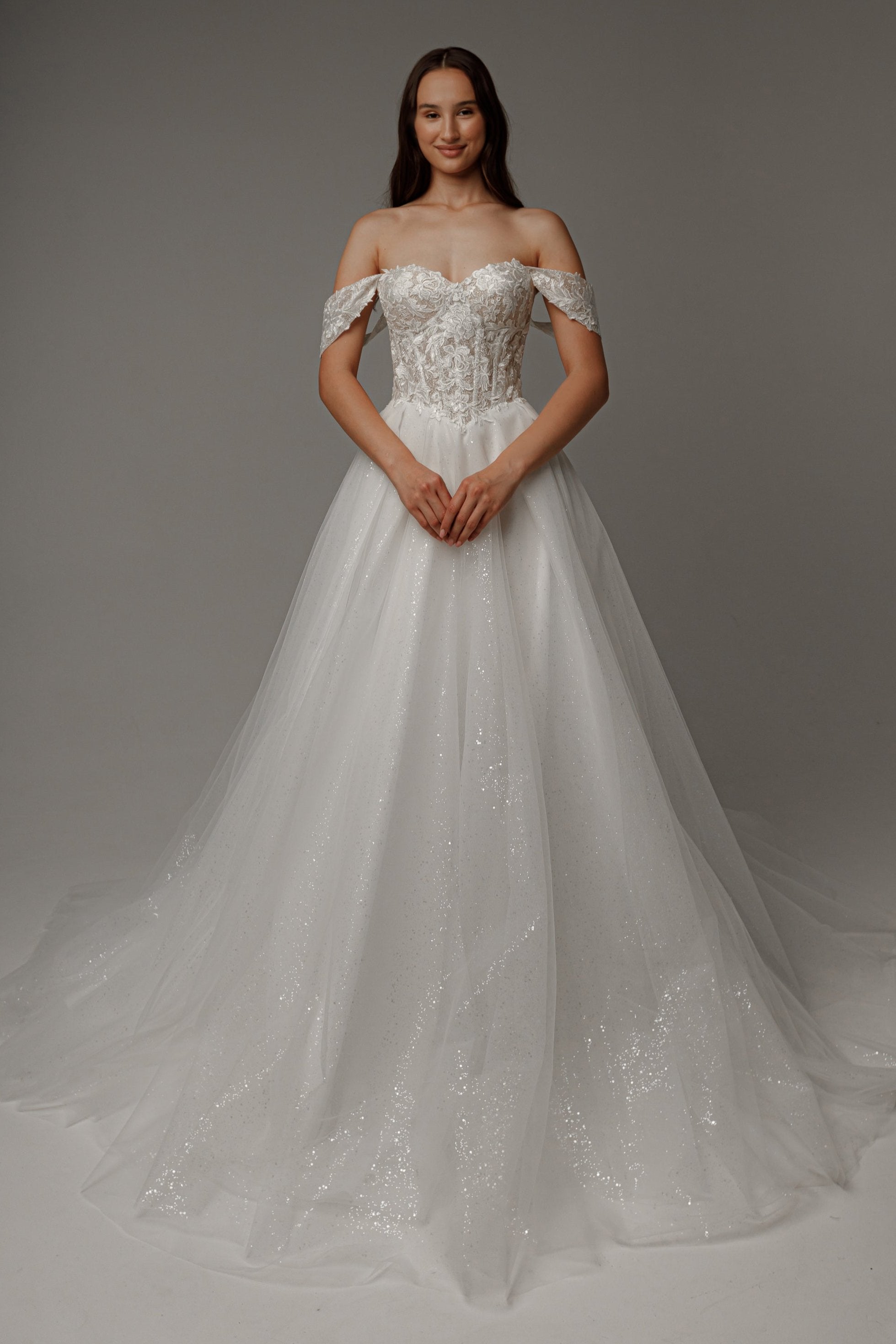 Elegant Floral Lace Wedding Dress with Detachable Cape - Kristy Style Bridal Gown for Romantic Ceremonies & Outdoor Weddings