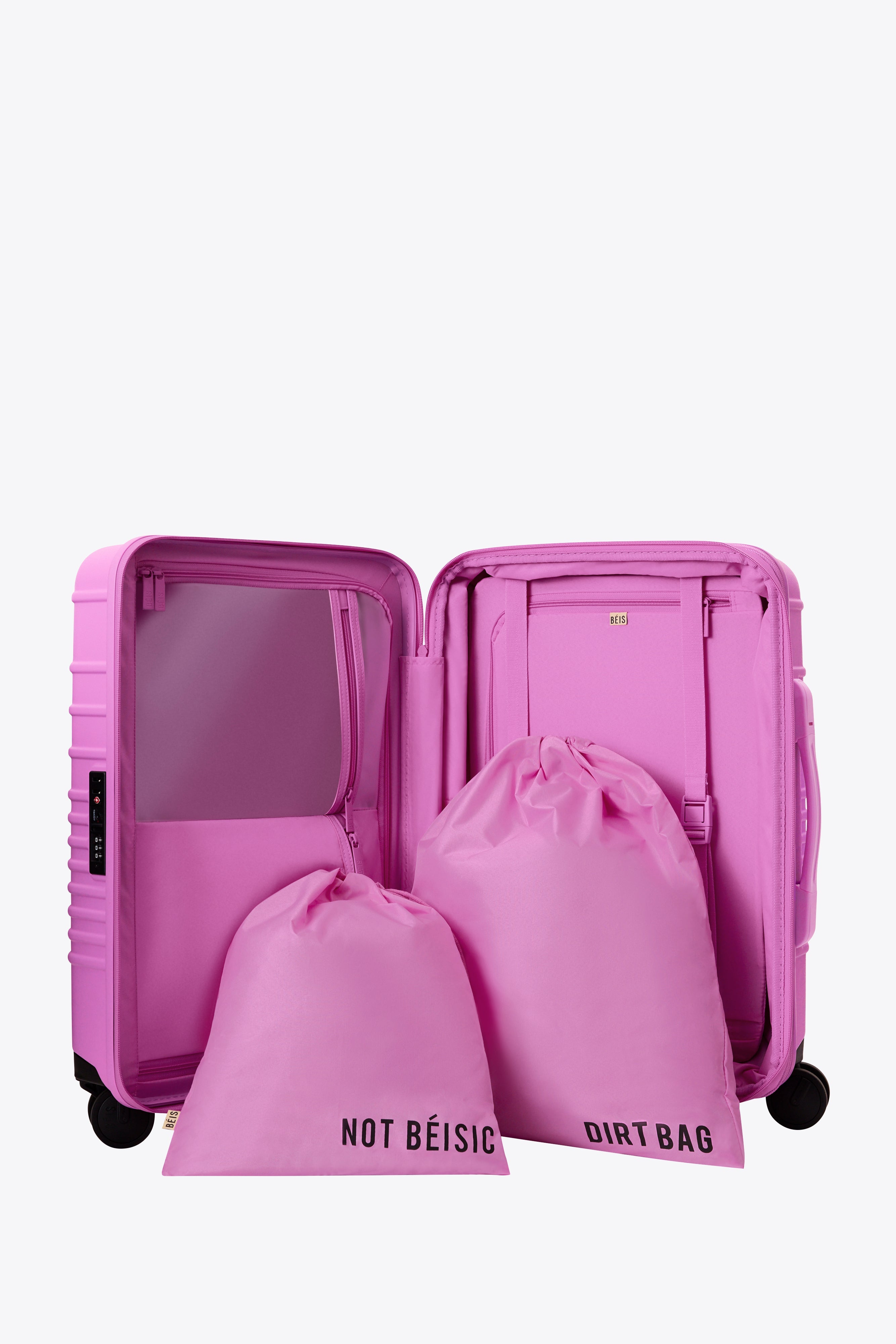 Berry Color Carry On Roller Luggage - Lightweight Spinner Suitcase for Air Travel, Business Trips & Weekend Getaways