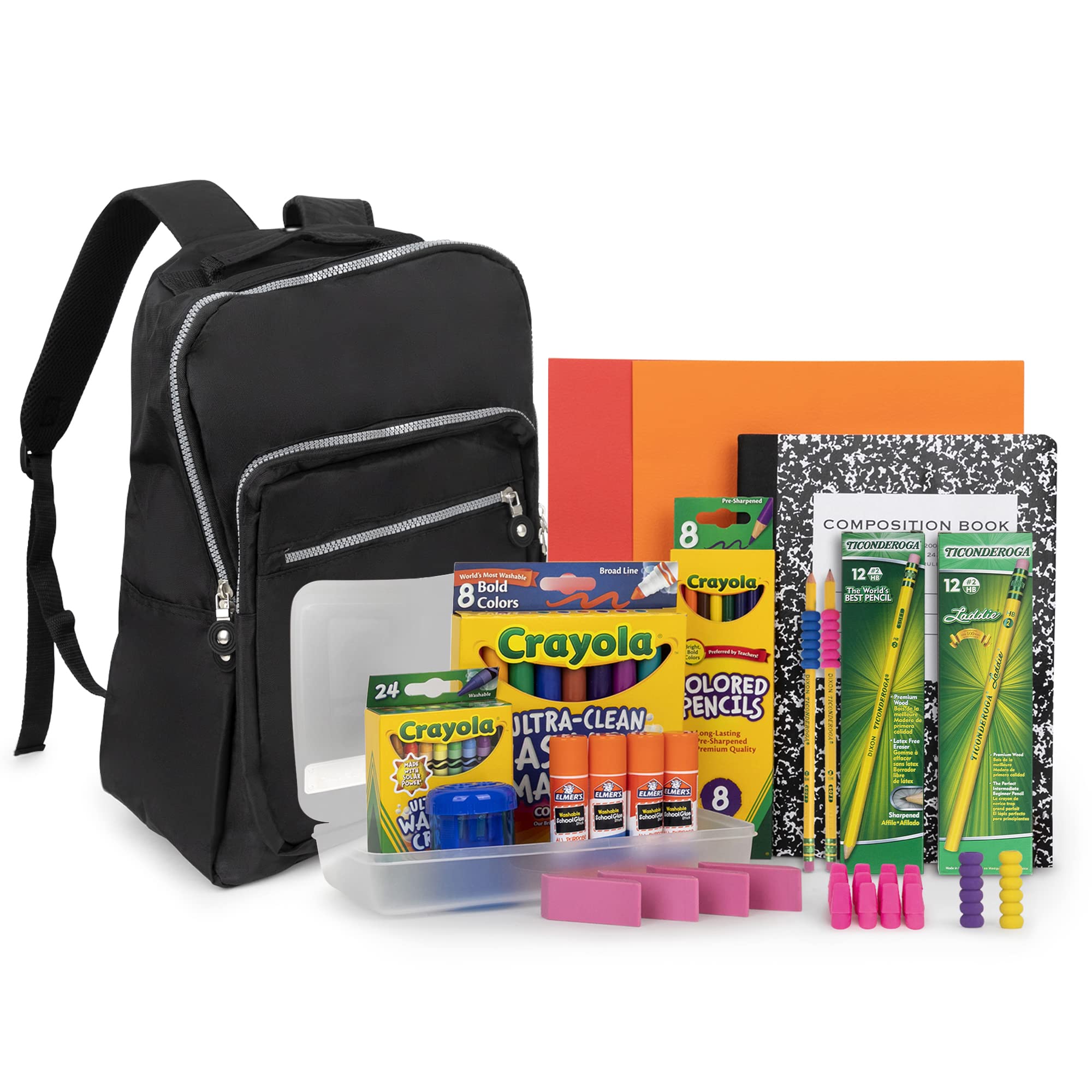 Back to School Supplies Kit - 36 Pcs Essential Classroom Supplies for Kids Grades K-8 | Perfect for Boys & Girls - School Organization, Homework & Classroom Activities