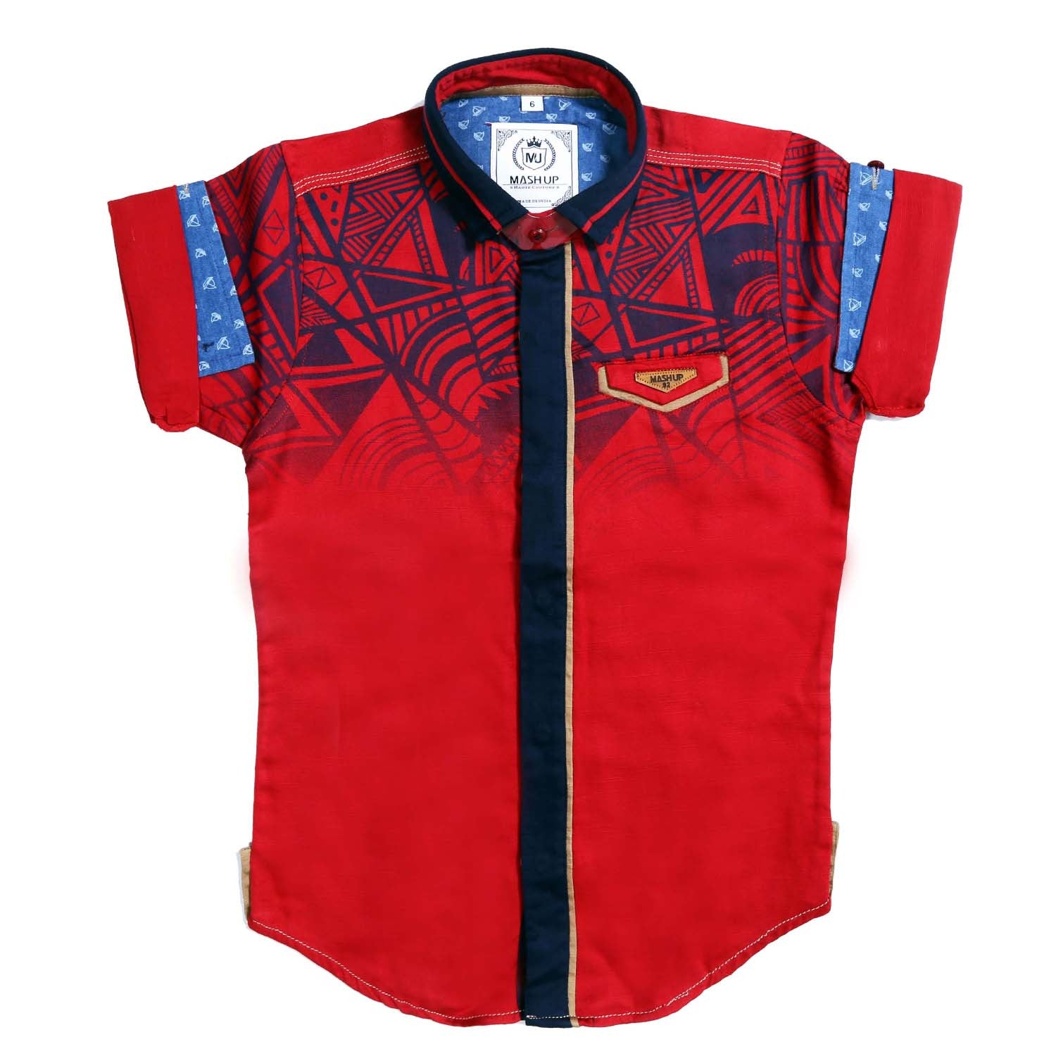 Trendy MashUp Graphic Print Red T-Shirt for Men & Women | Cool Streetwear Fashion | Perfect for Casual Outfits, Parties & Daily Wear