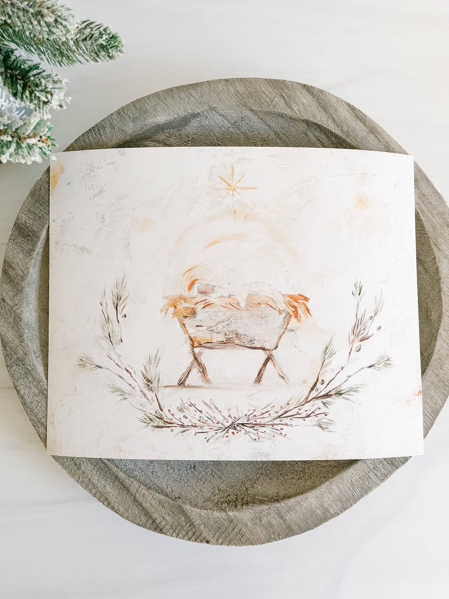 Away In a Manger Print - Religious Christmas Wall Art Decor for Home, Church & Nursery - Perfect for Holiday Decorations & Gift Giving