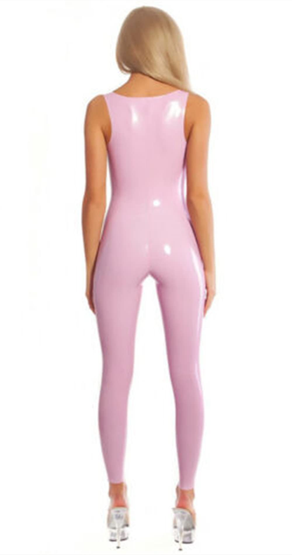 Sleeveless Latex Bodysuit - Stretchy Rubber Catsuit for Club, Party & Cosplay | Perfect for Halloween, Fetish & Dance Performances