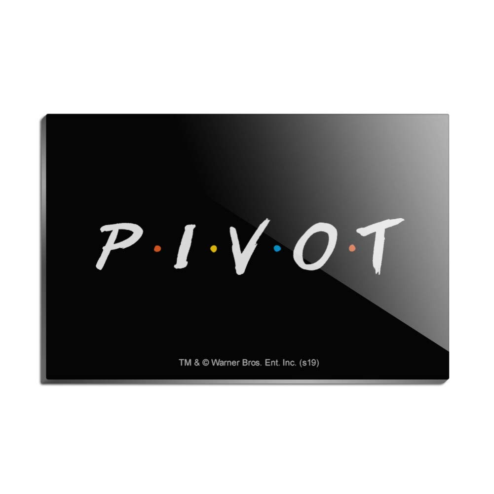 Friends PIVOT Rectangle Acrylic Fridge Refrigerator Magnet - Strong Hold Decorative Magnets for Kitchen, Office & Dorm - Perfect for Photos, Notes & Memos