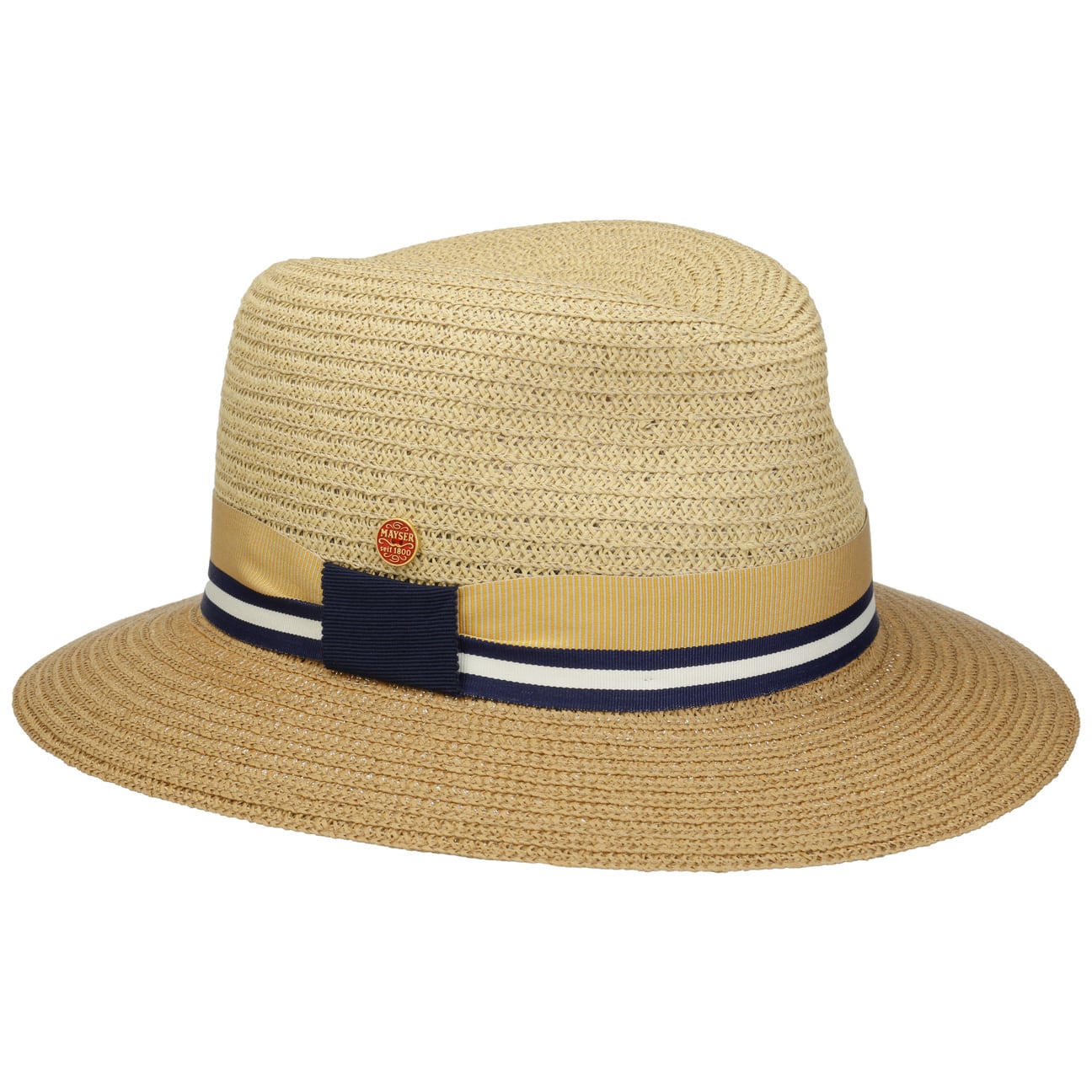 Stylish Mayser Nane Twotone Straw Hat for Women - Perfect for Travel, Beach, and Summer Outfits