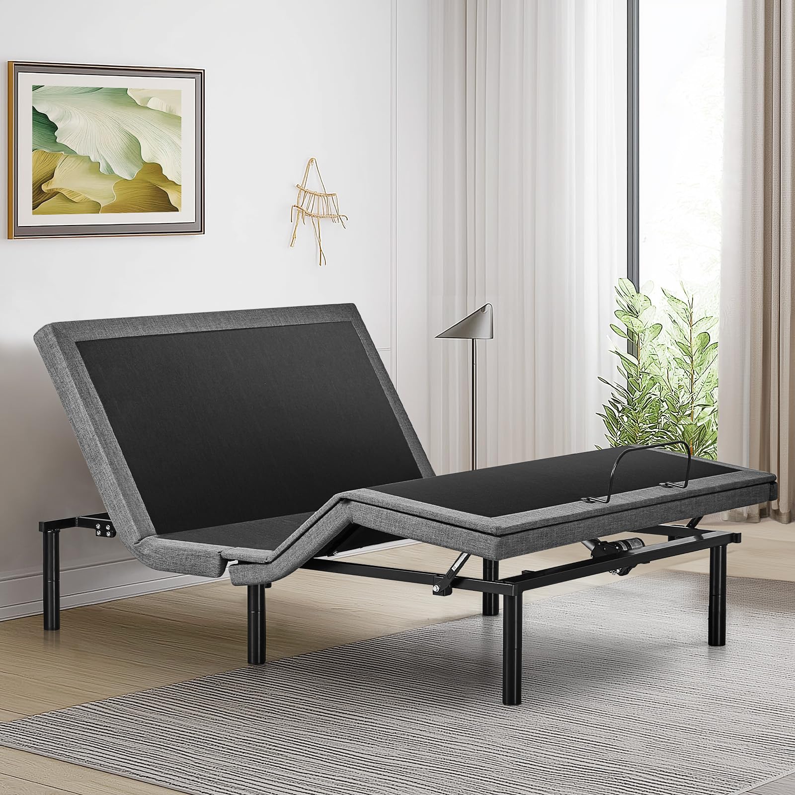 Sweetcrispy Full Adjustable Bed Frame with Wireless Remote - Ergonomic Electric Bed Base, Zero Gravity & Anti-Snore Features, 2 USB Ports, Easy Assembly - Perfect for Back Pain Relief, Reading & Relaxing in Bedroom