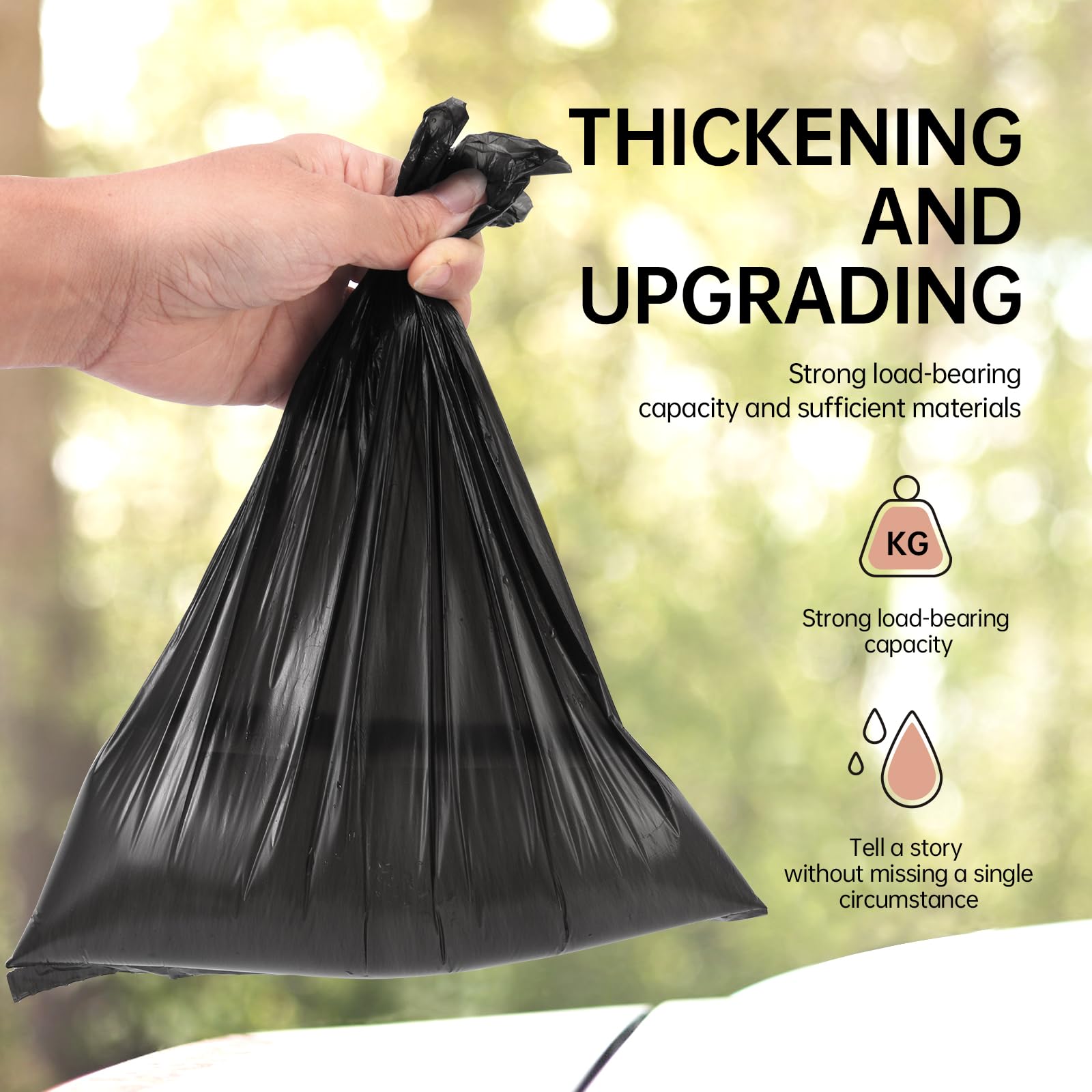75-Pack Car Trash Can Bags - Leakproof Auto Garbage Bins for Sedan, SUV, Truck | Perfect for Road Trips, Commuting & Family Travel