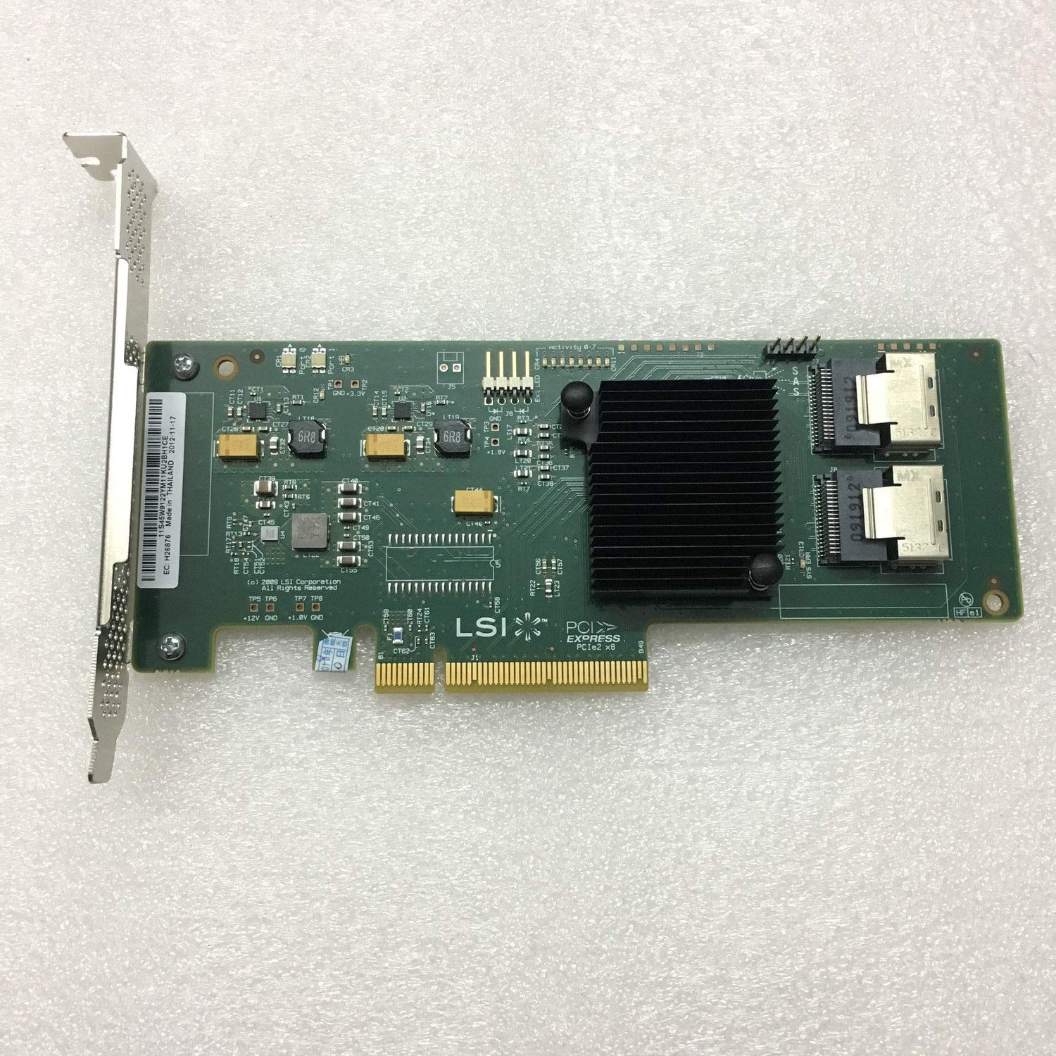 LSI SAS9201-8i 6Gbps PCIe SAS/SATA HBA Controller Card - 9201-8i H3-25268-00D for Server Storage Expansion & RAID Configuration