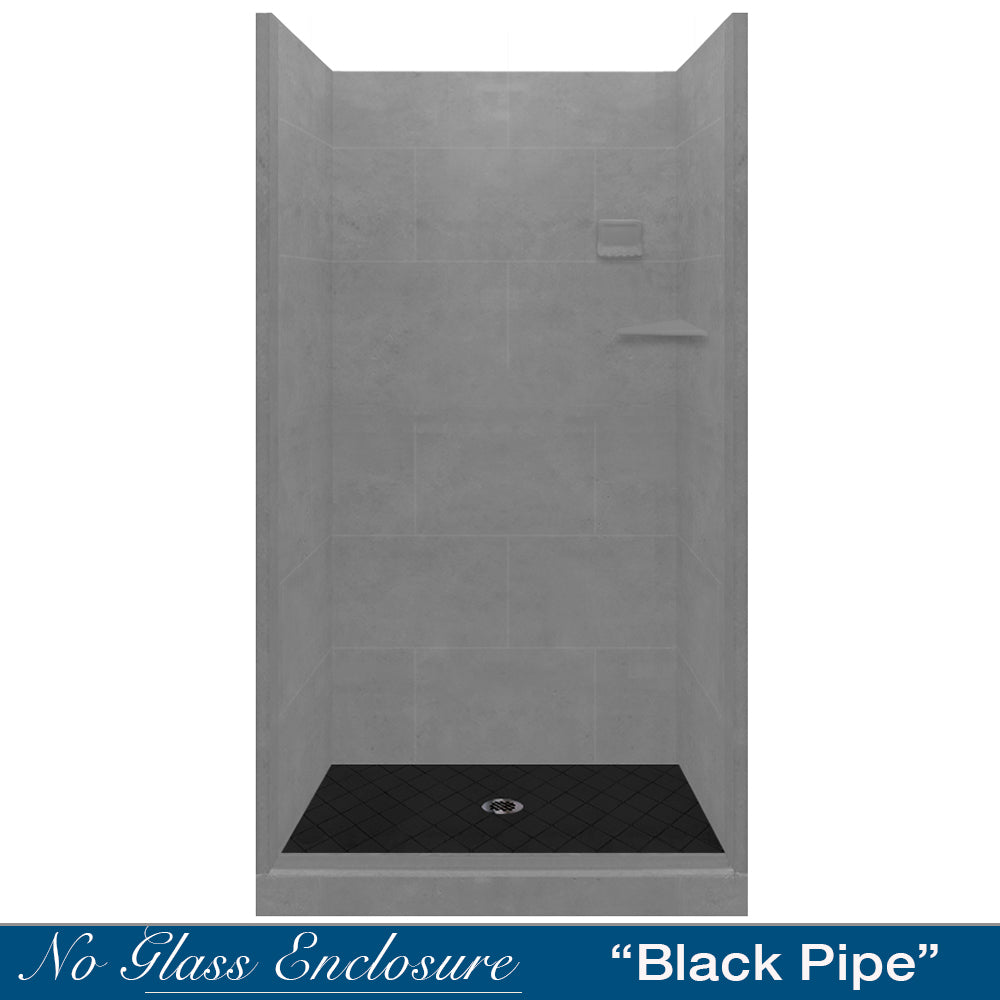 Premium Diamond Solid Wet Cement Small Alcove Shower Enclosure Kit – Waterproof & Durable Bathroom Upgrade for Modern Homes