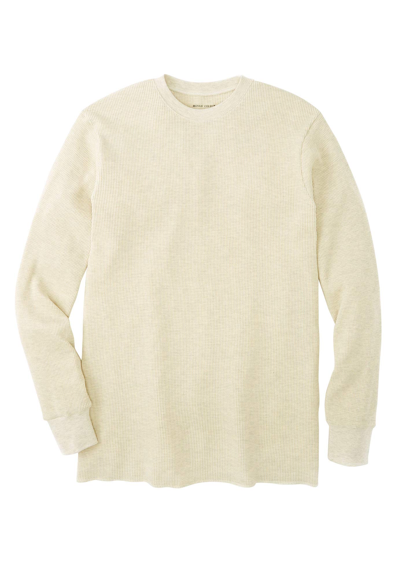 KingSize Men's Big & Tall Heavyweight Thermal Waffle Underwear Crewneck Tee - Warm Winter Base Layer for Cold Weather Work & Outdoor Activities