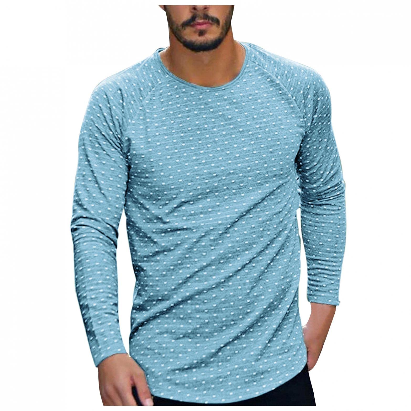 Men's Slim-Fit Cotton Performance Long Sleeve Athletic T-Shirt - Moisture Wicking, Breathable Workout Shirt with Fashion Stripes - Ideal for Gym, Running & Casual Wear