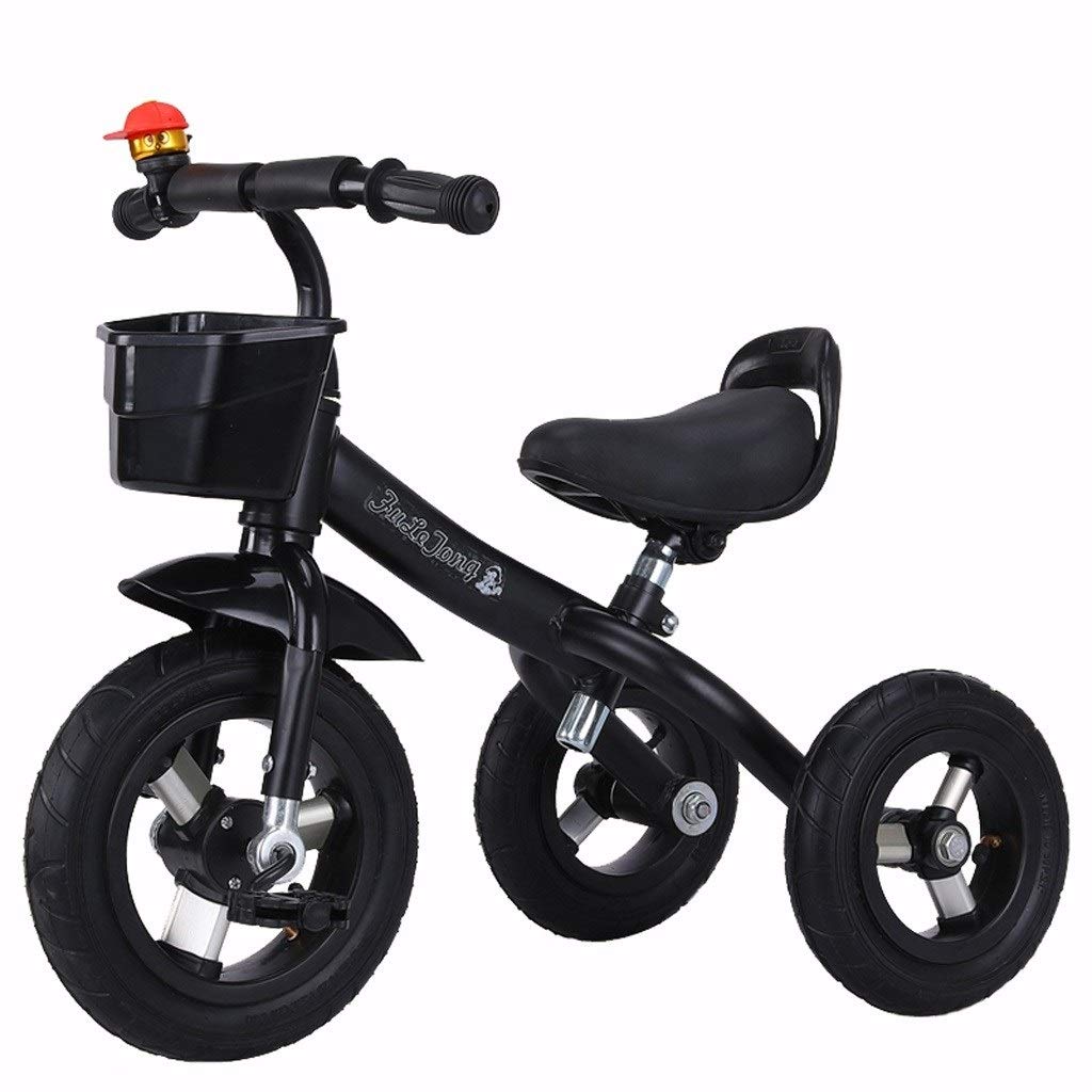 Best Toddler Tricycle - 3-in-1 Convertible Stroller Bike for Kids Ages 1-3 Years - Adjustable Soft Seat, Parent Push Handle & Safety Belt - Portable Children's Bicycle for Outdoor Play, Park Rides & Birthday Gifts (Black)