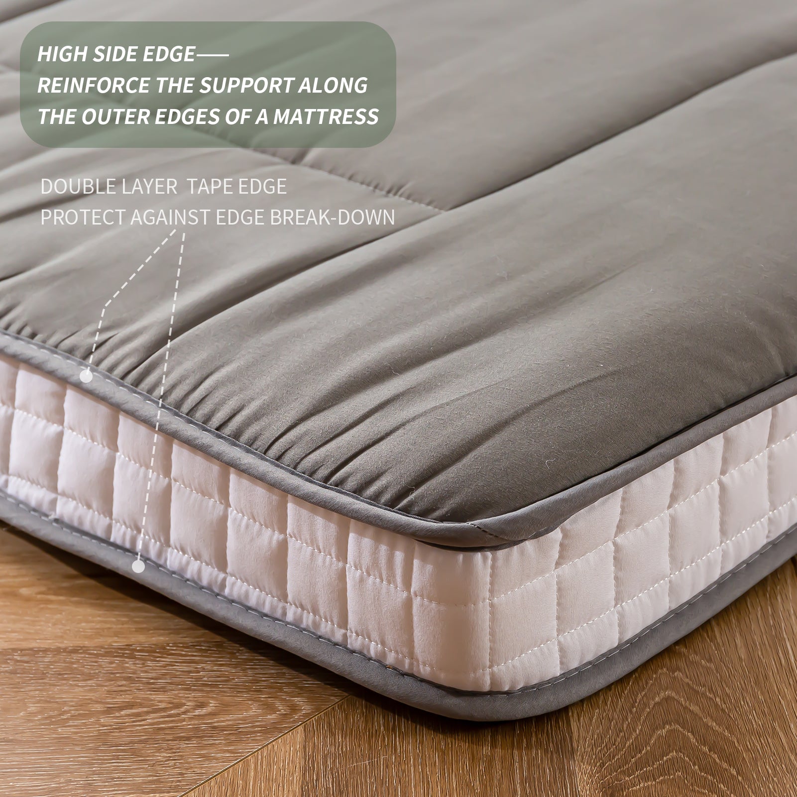 MAXYOYO Extra Thick Japanese Floor Futon Mattress - Dark Grey Foldable Tatami Bed for Guest Room, Meditation & Small Space Living | Comfortable Floor Sleeping Solution