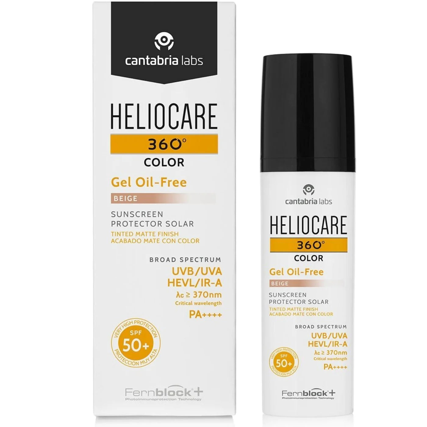Heliocare 360 Color Gel Oil-Free SPF 50 Sunscreen - Lightweight Beige Tinted Face Sunscreen for Daily Protection | Perfect for Oily Skin & Makeup Base