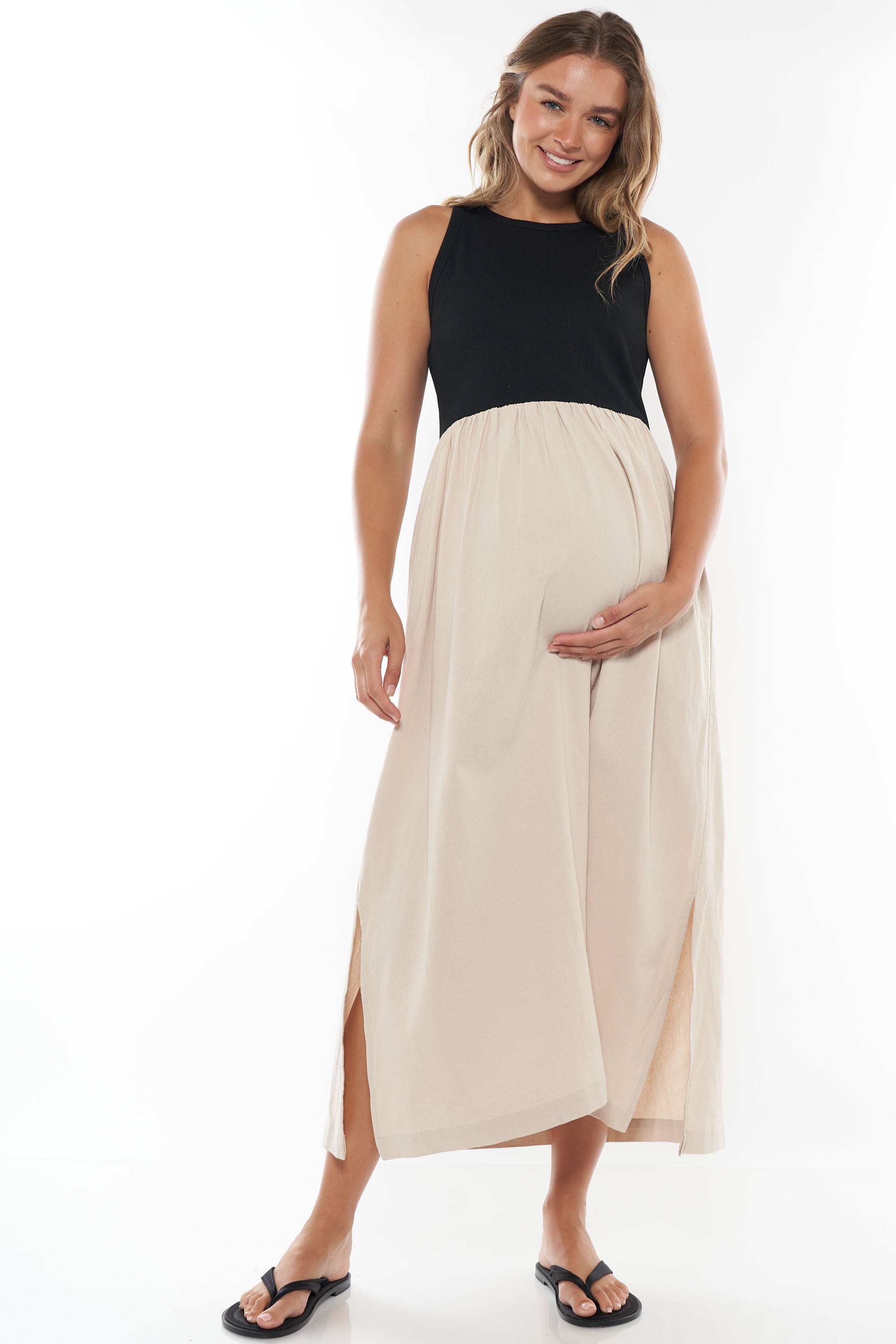 Serenade Midi Dress for Women - Flowy Summer Dress with Short Sleeves & V-Neck | Perfect for Beach Vacations, Date Nights & Casual Outings