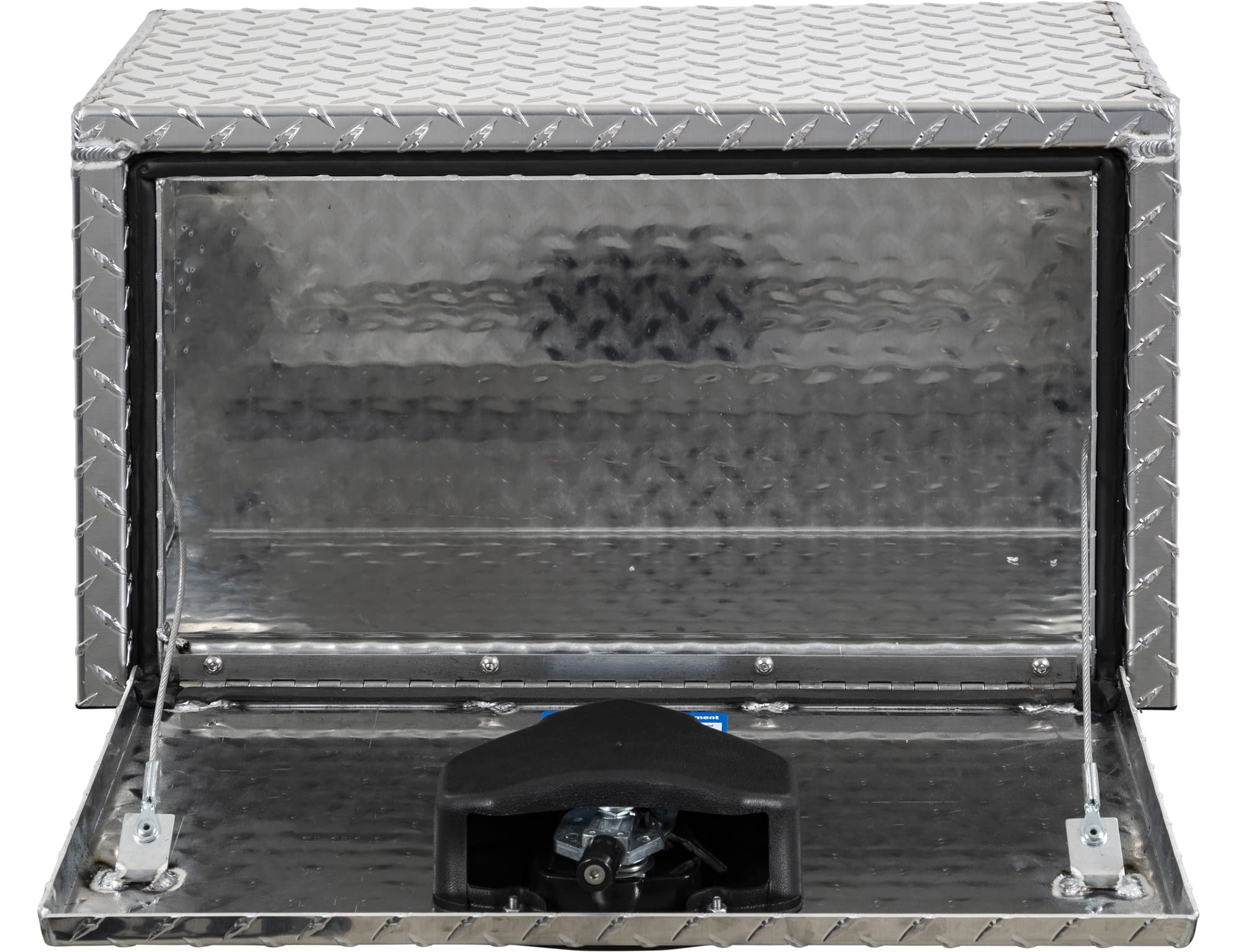 Diamond Tread Aluminum Underbody Truck Tool Box with Compression Latch - 14x12x24 Inch Heavy Duty Storage Box for Pickup Trucks | Made in USA | Durable Job Box for Tools & Equipment Organization | Ideal for Construction, Farming & Off-Road Work