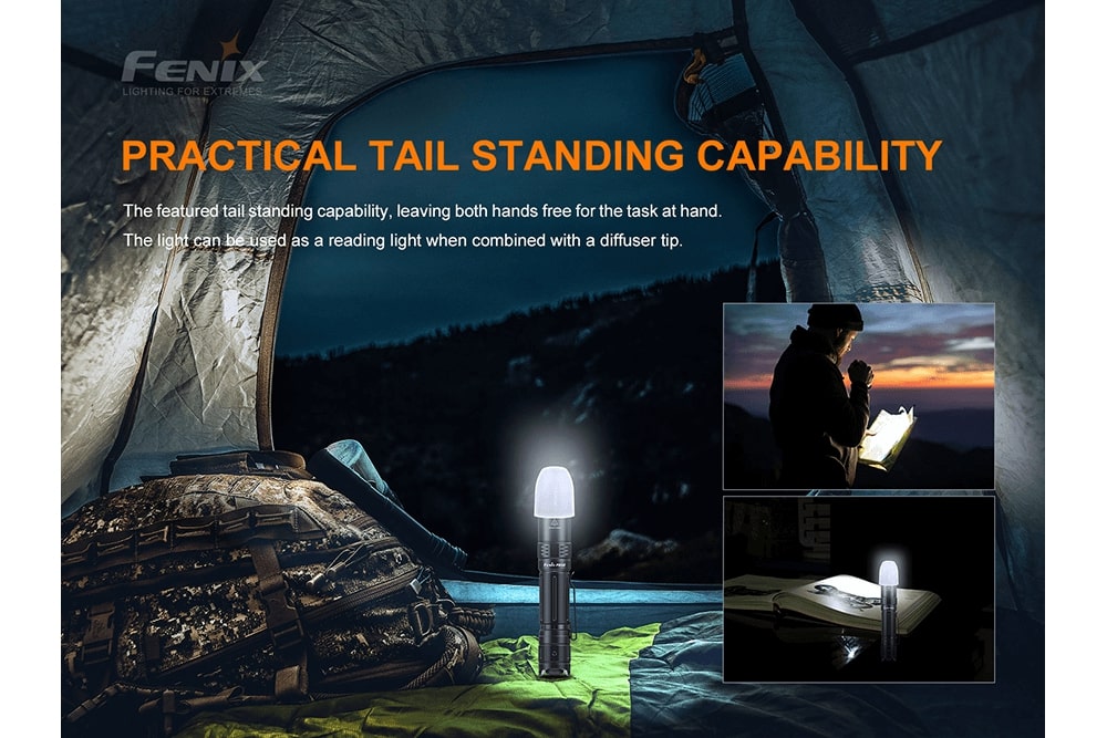 Fenix PD32 V2.0 LED Flashlight - 1000 Lumens, Rechargeable, Compact Tactical Light for Camping, Hiking & Emergency Use