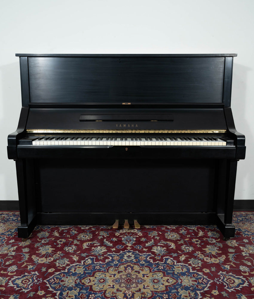 Vintage 1980 Yamaha UX52 Upright Piano - Ebony Satin Finish | Serial X3051213 | Used Professional Piano for Home, Studio & Performance