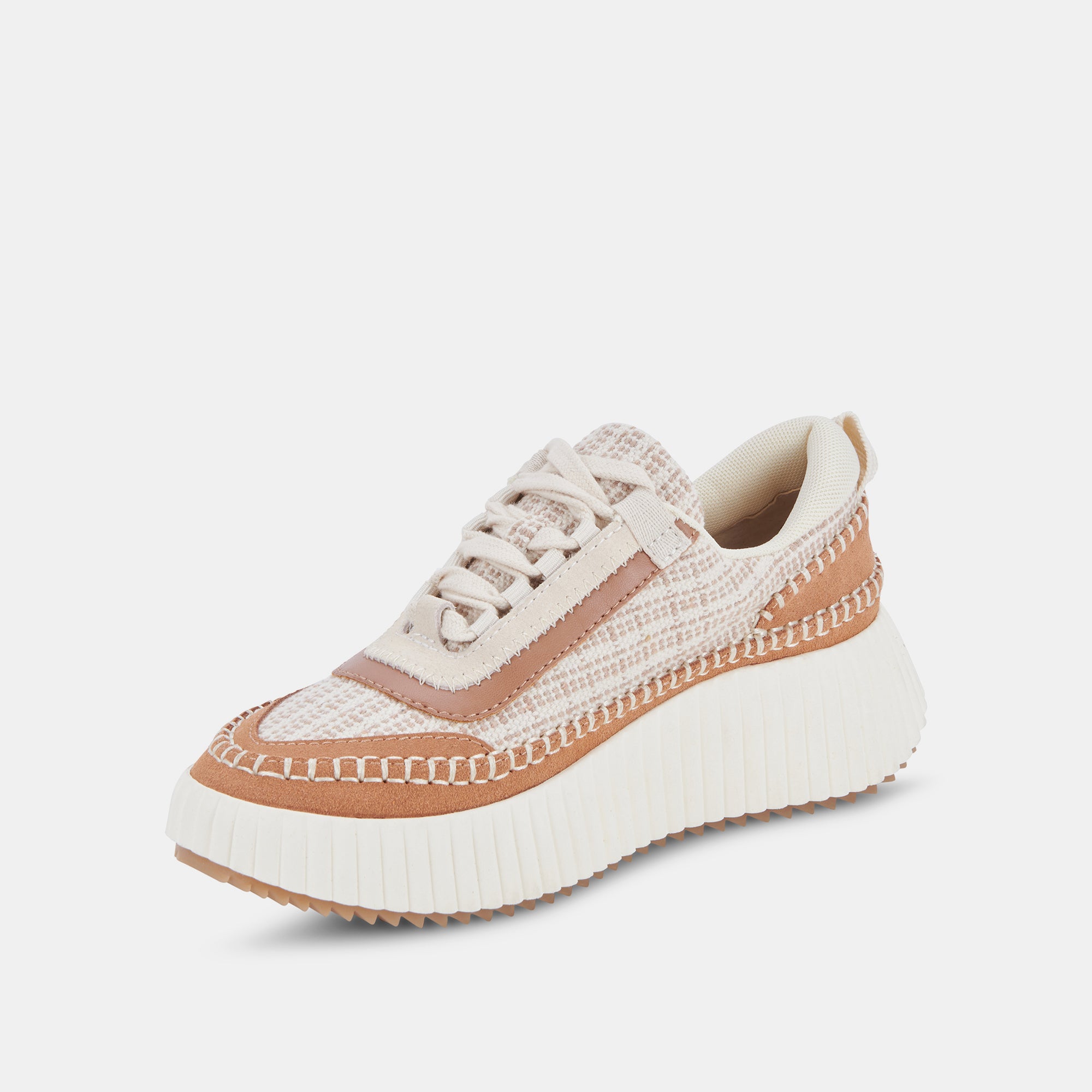 DOLEN Men's Brown Woven Sneakers - Breathable Casual Shoes for Walking, Running & Everyday Wear