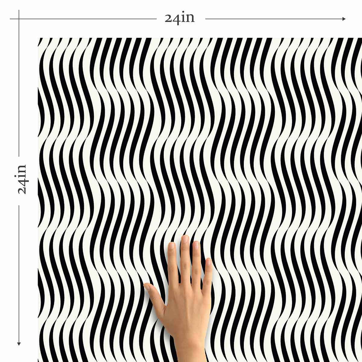 Black and White Weave Peel and Stick Removable Wallpaper - Self-Adhesive Decorative Wall Covering for Bedroom, Living Room, and Office Decor