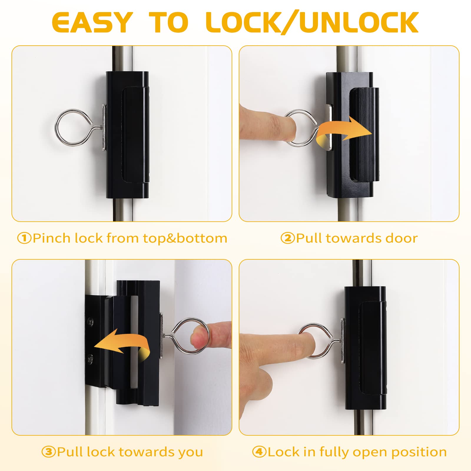 **Upgraded Childproof Home Security Door Lock with Pull Ring - 4