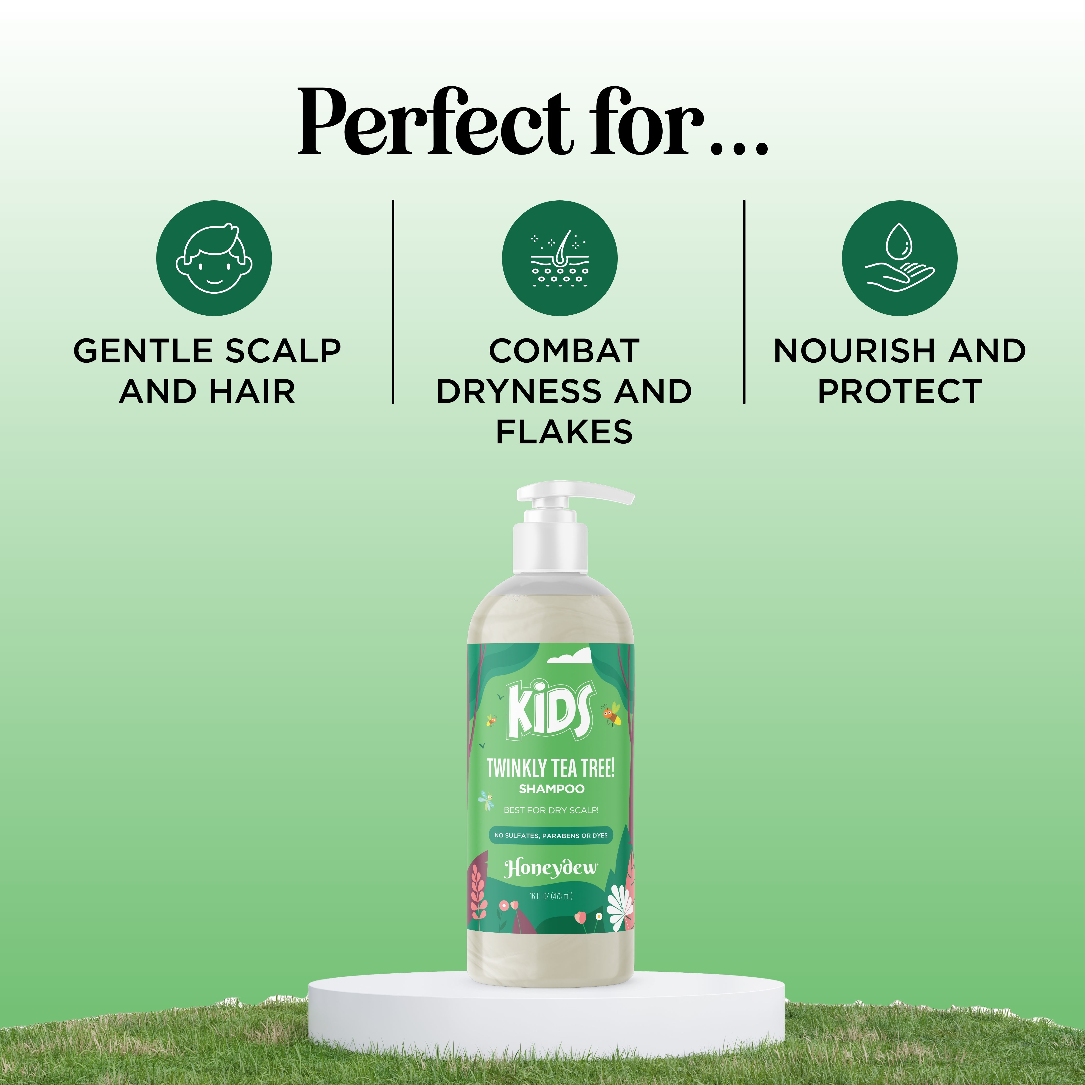 Best Kids Scalp Care Shampoo for Sensitive Skin - Gentle & Tear-Free Formula for Daily Use - Perfect for Children with Dry, Itchy Scalp or Cradle Cap