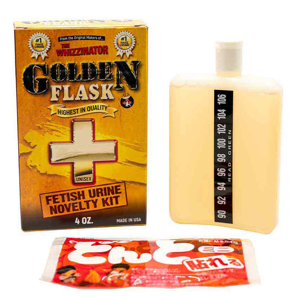 Golden Flask Fetish Fake Urine Novelty Kit - Premium Synthetic Urine for Drug Tests & Pranks - Perfect for Jokes, Gags & Novelty Use