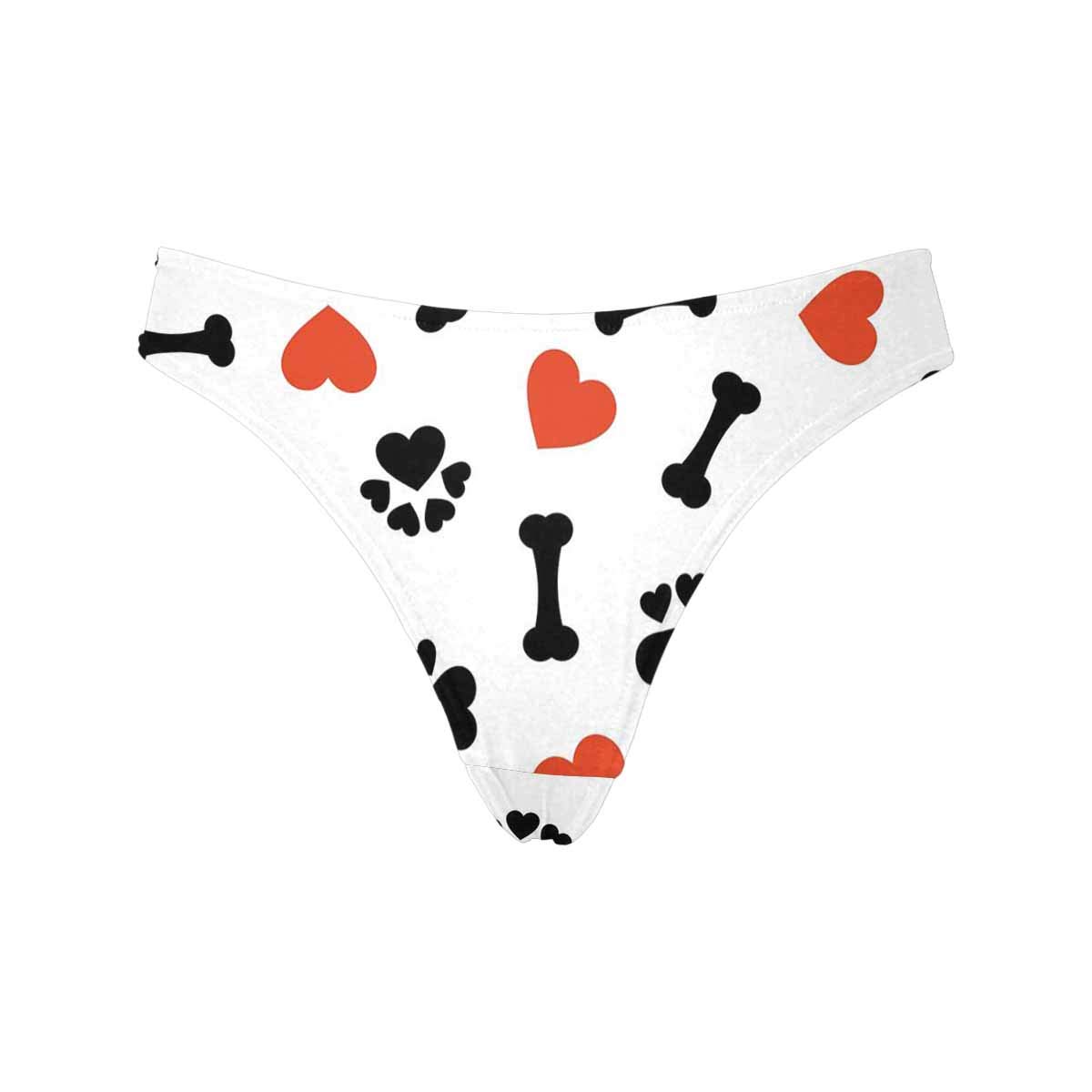 InterestPrint Decorative Tile Pattern Women's Classic Thongs - Low Rise Soft Cotton Underwear Panties for Women - Comfortable Daily Wear & Sleepwear