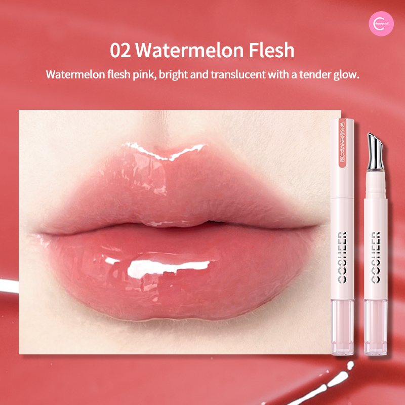 CCSHEER Ice Crystal Lip Glaze - Hydrating Plumping Lip Gloss with Shimmer & Glossy Finish | Perfect for Daily Wear, Night Out & Makeup Looks