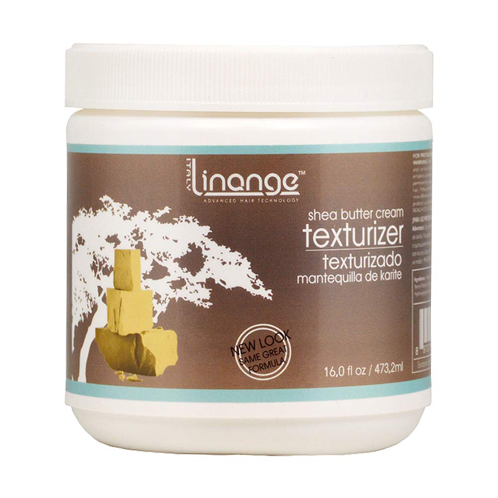 Linange Shea Butter Cream Texturizer - 16 oz | Natural Hair Moisturizer & Styling Cream for Curly, Coily & Wavy Hair | Perfect for Daily Hydration & Frizz Control