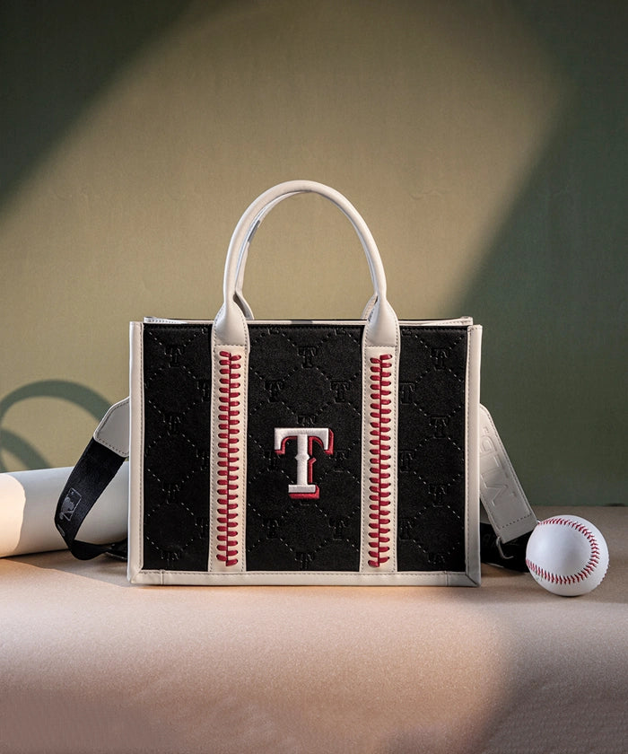 MLB Texas Rangers Tote Bag for Women & Men - Durable Baseball Team Grocery Shopping Bag - Perfect for Games, Beach, Work & Travel