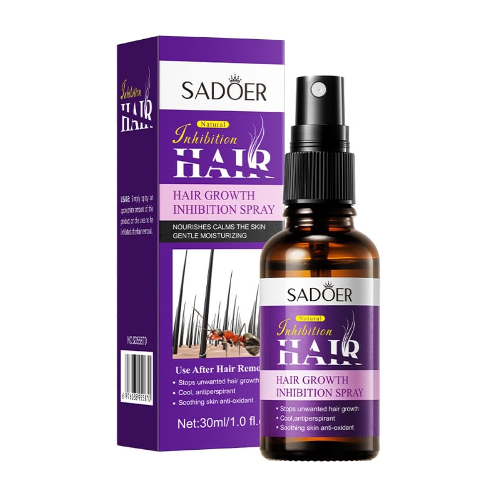 Hair Inhibitor Spray for Face, Underarms & Legs - Soothing Hair Growth Inhibitor for Women & Men - Post Wax Care Solution | Reduce Unwanted Hair Growth for Smooth Skin at Home & Salon