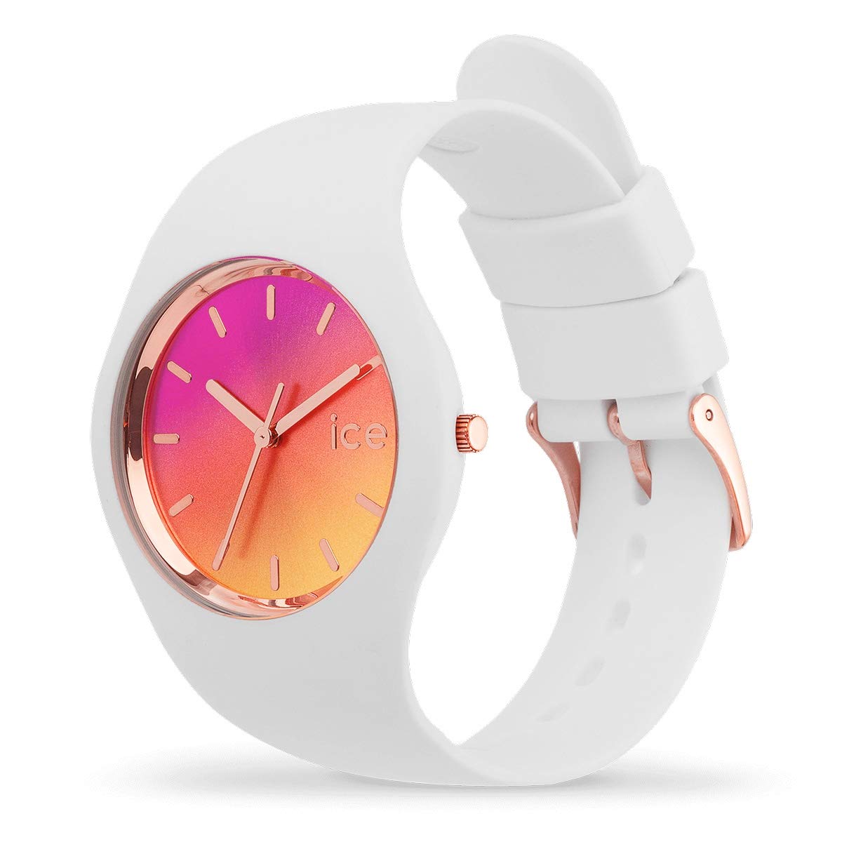 Ice-Watch ICE Sunset California - White Silicone Strap Watch for Women | Fashion Accessory for Casual, Office & Outdoor Activities