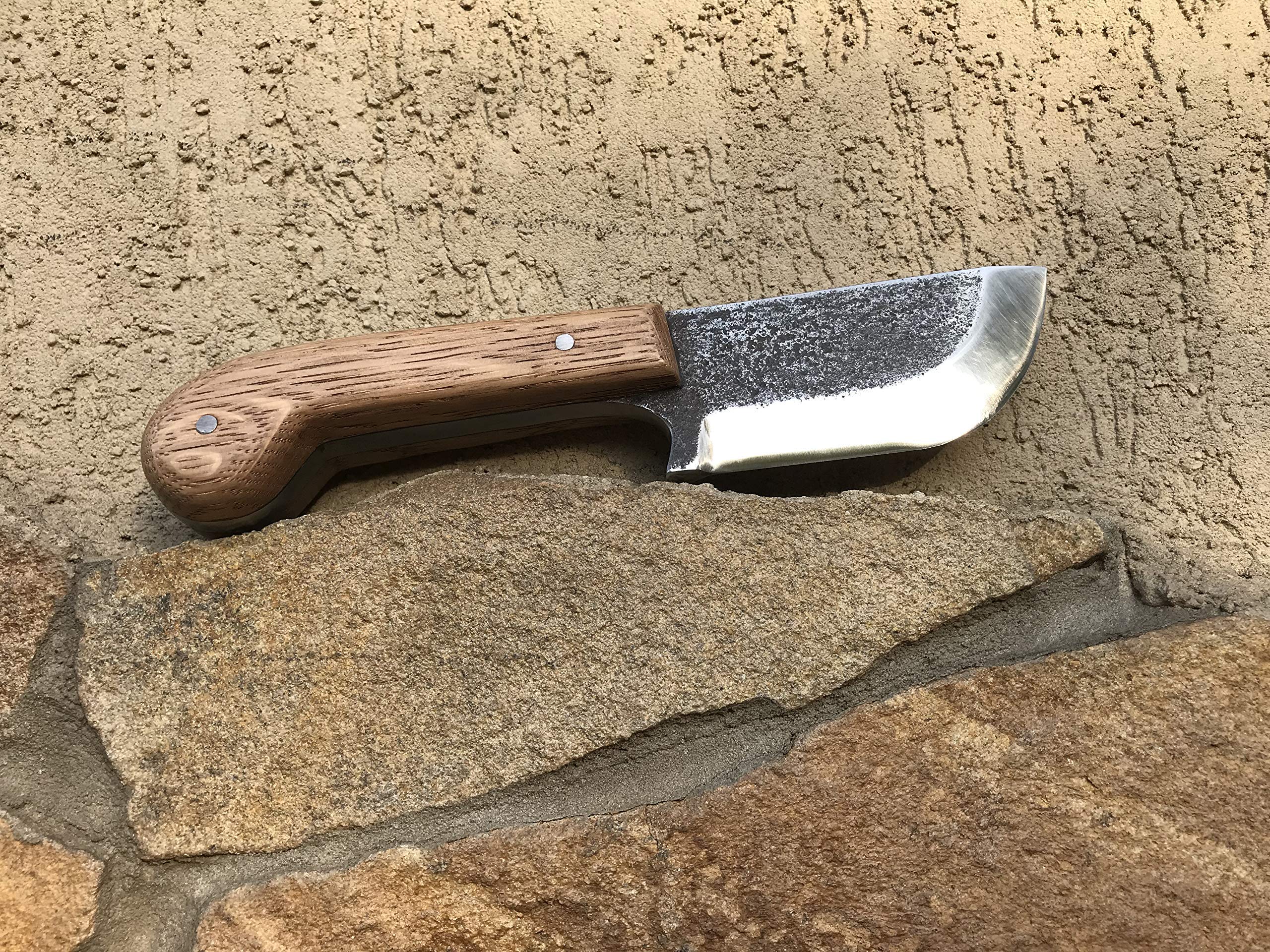 Viking Knife - Hand Forged Butcher Knife with Leather Sheath | Viking Decor, Iron Gift for Men | Perfect for Camping, Hunting & Kitchen Use
