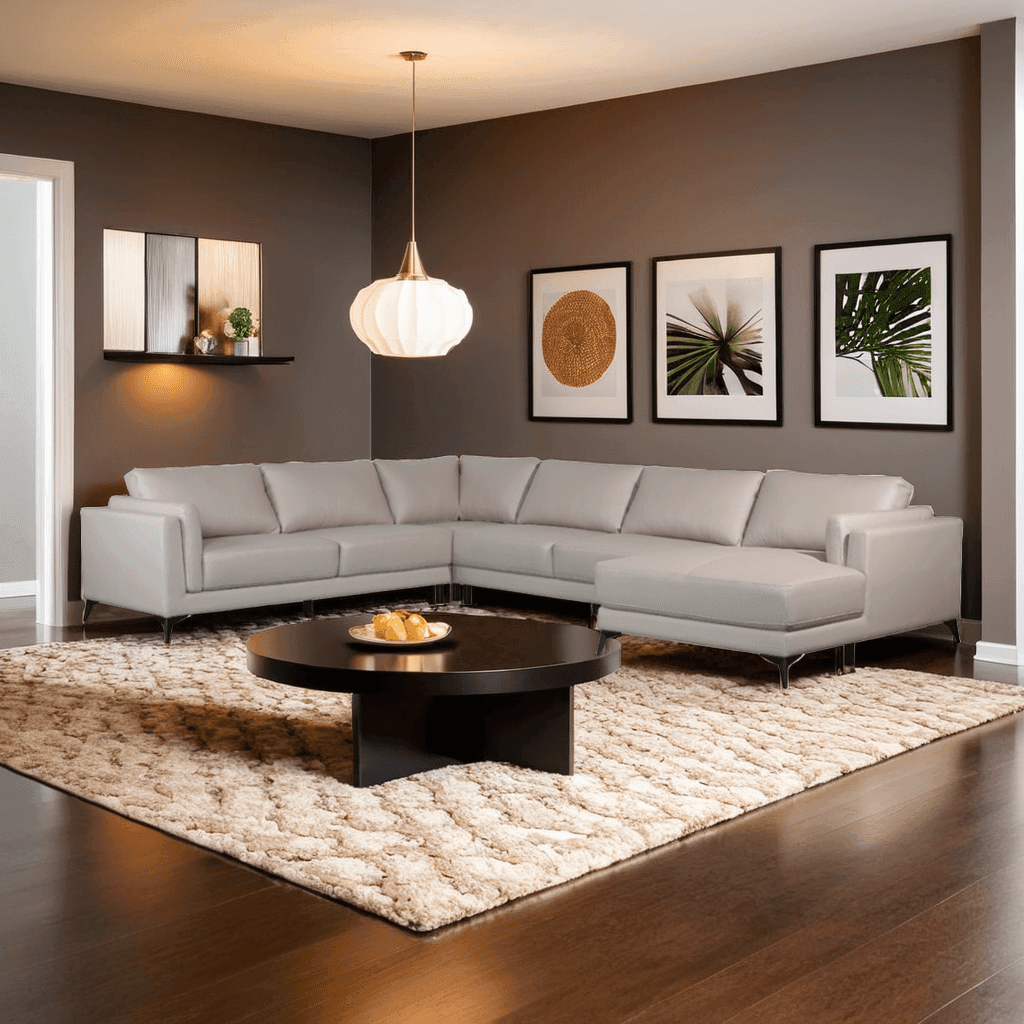 Premium Hinata Genuine Leather L-Shaped Corner Sofa - Modern Sectional Couch for Living Room, Home Theater & Office Lounge