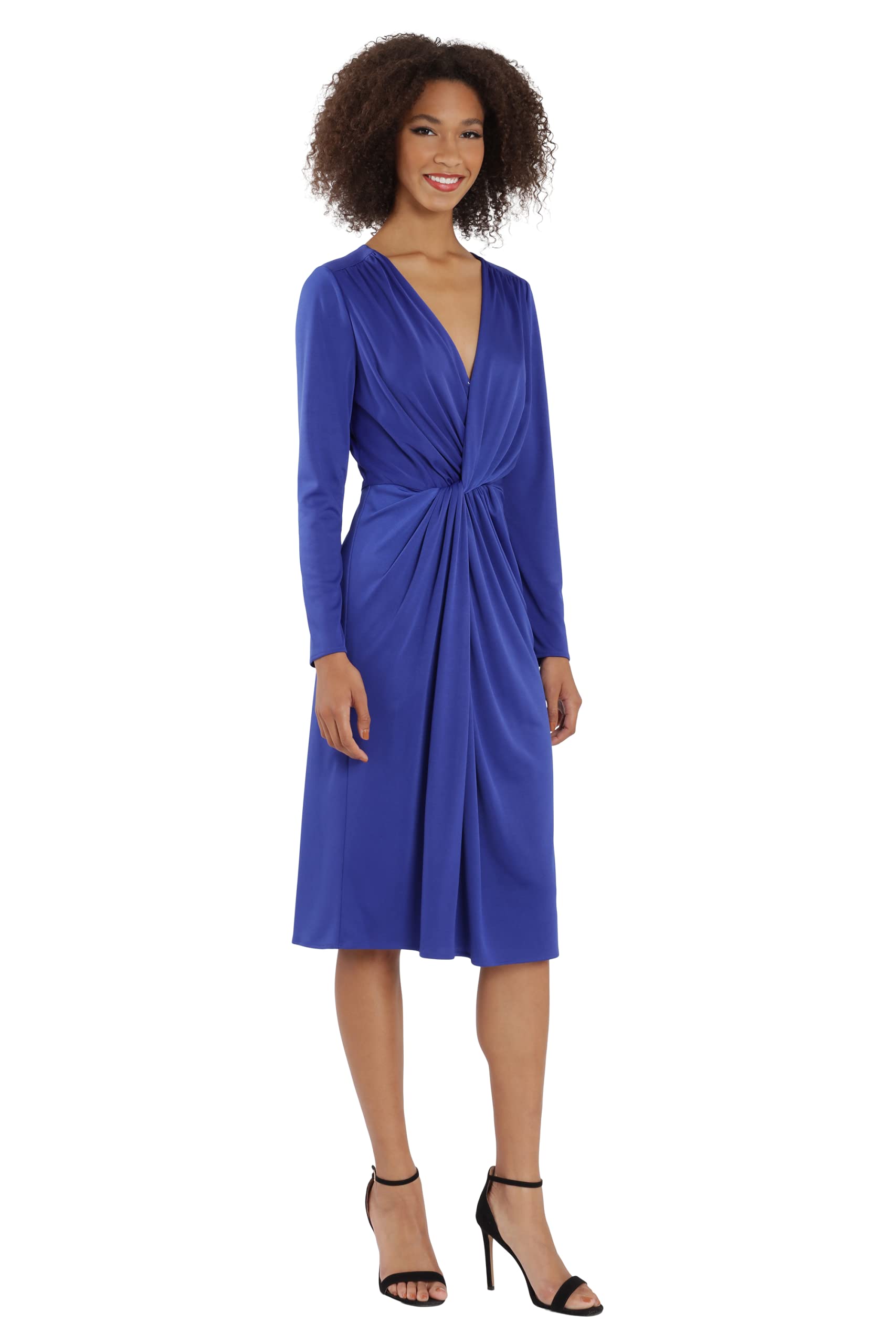 Maggy London Women's V-Neck Twist Dress for Party & Evening Wear