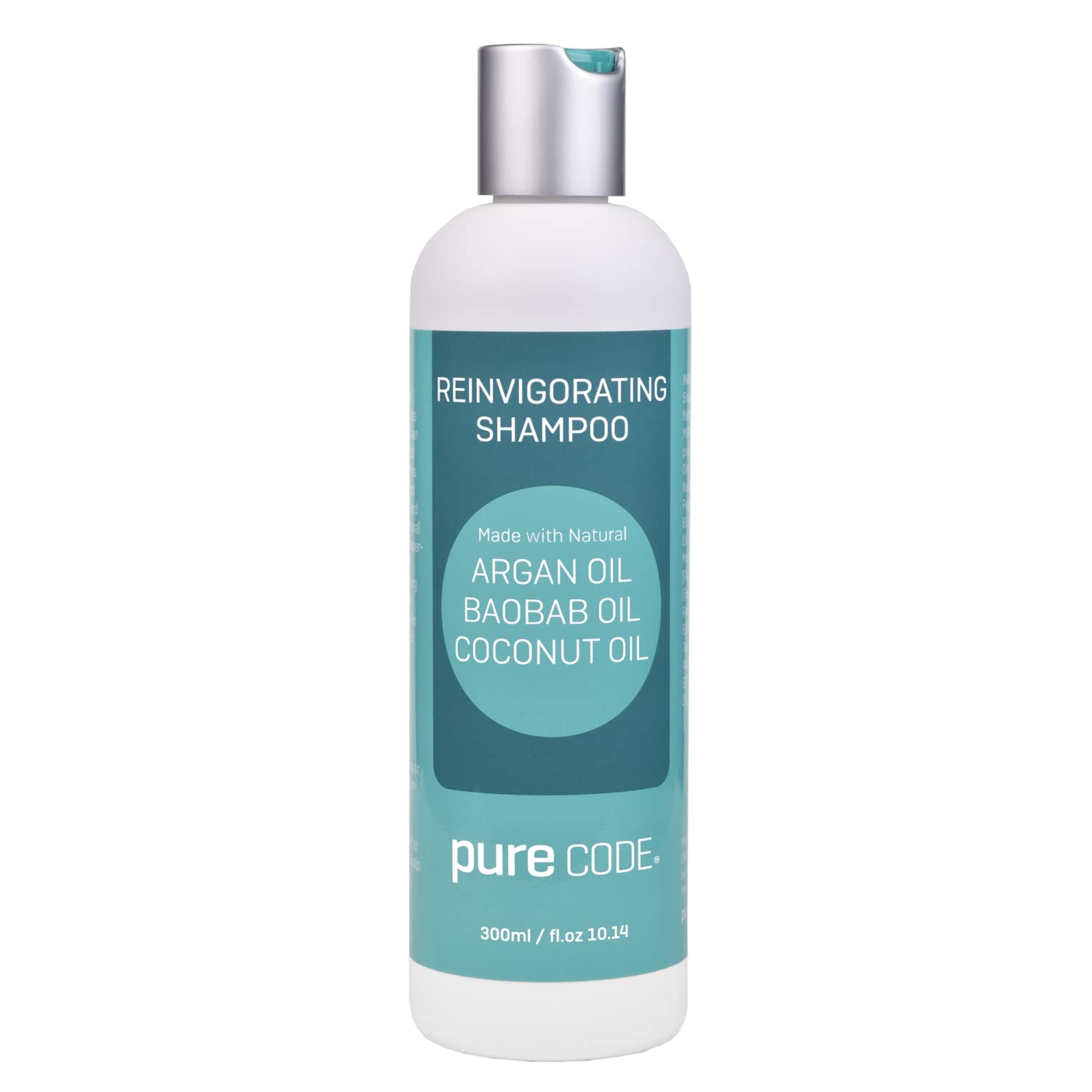 PURE CODE Roots of Health Hair & Scalp Care Shampoo with Natural Argan, Coconut & Baobab Oil - Rejuvenating Formula for Dry, Damaged Hair | Perfect for Daily Use & Hair Repair Treatments