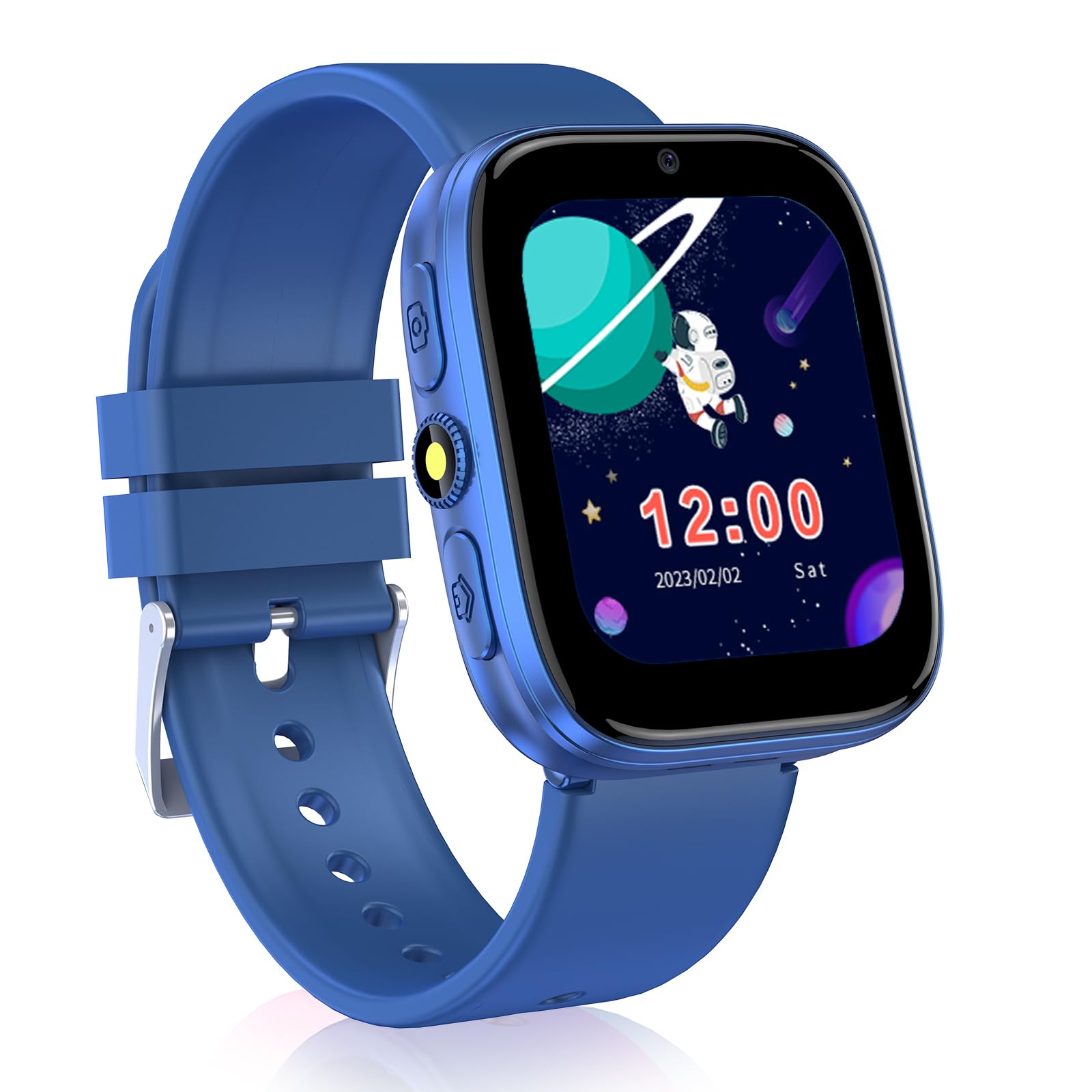 Smart Watch for Kids Ages 4-12 - HD Touch Screen with Puzzle Games, Habit Tracking, Audio Books & Learning Cards | Pedometer, Camera & Alarm Clock | Perfect Educational Birthday Gift for Boys & Girls (Blue) - Ideal for School, Outdoor Activities & Daily Learning