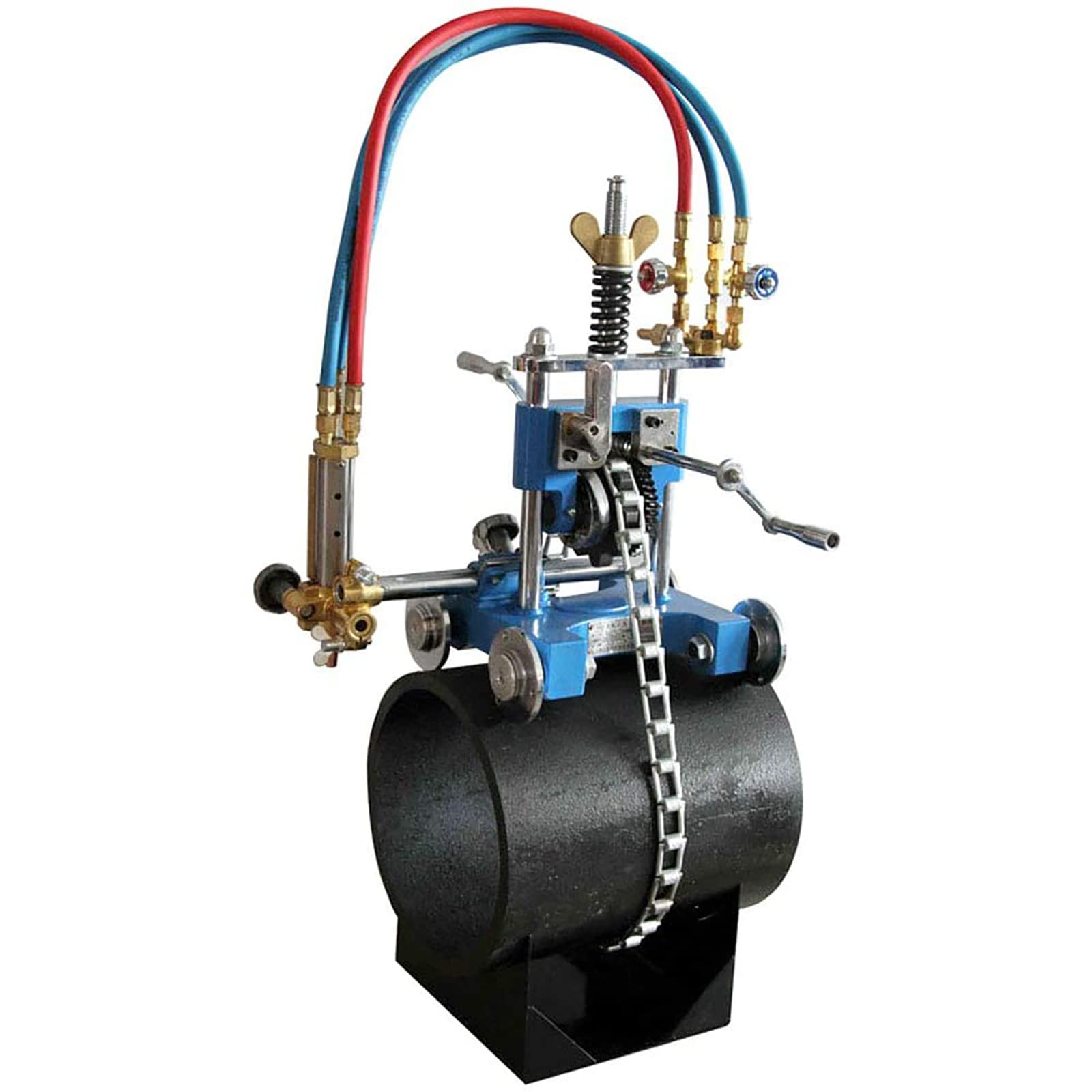 Portable Manual Pipe Cutter - Handheld Gas Pipe Cutting Machine with Torch Track for Metal Pipes | Ideal for Plumbing, HVAC, and Metal Fabrication Projects