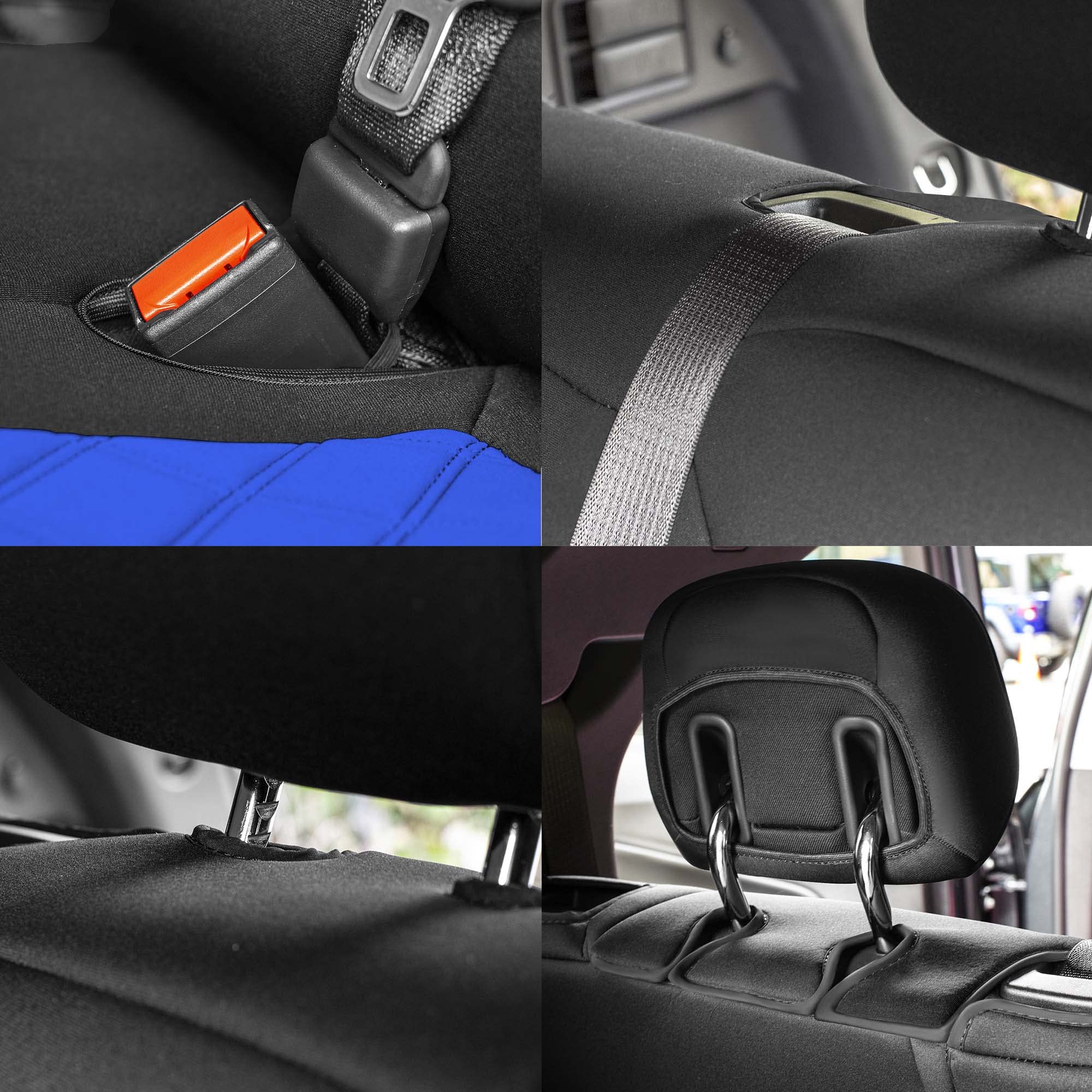 FH Group Custom Fit Neoprene Car Seat Covers for 2018-2024 Chevy Equinox - Water Resistant, Durable Front Set (Blue) | Perfect for Daily Commuting, Road Trips & Pet Protection