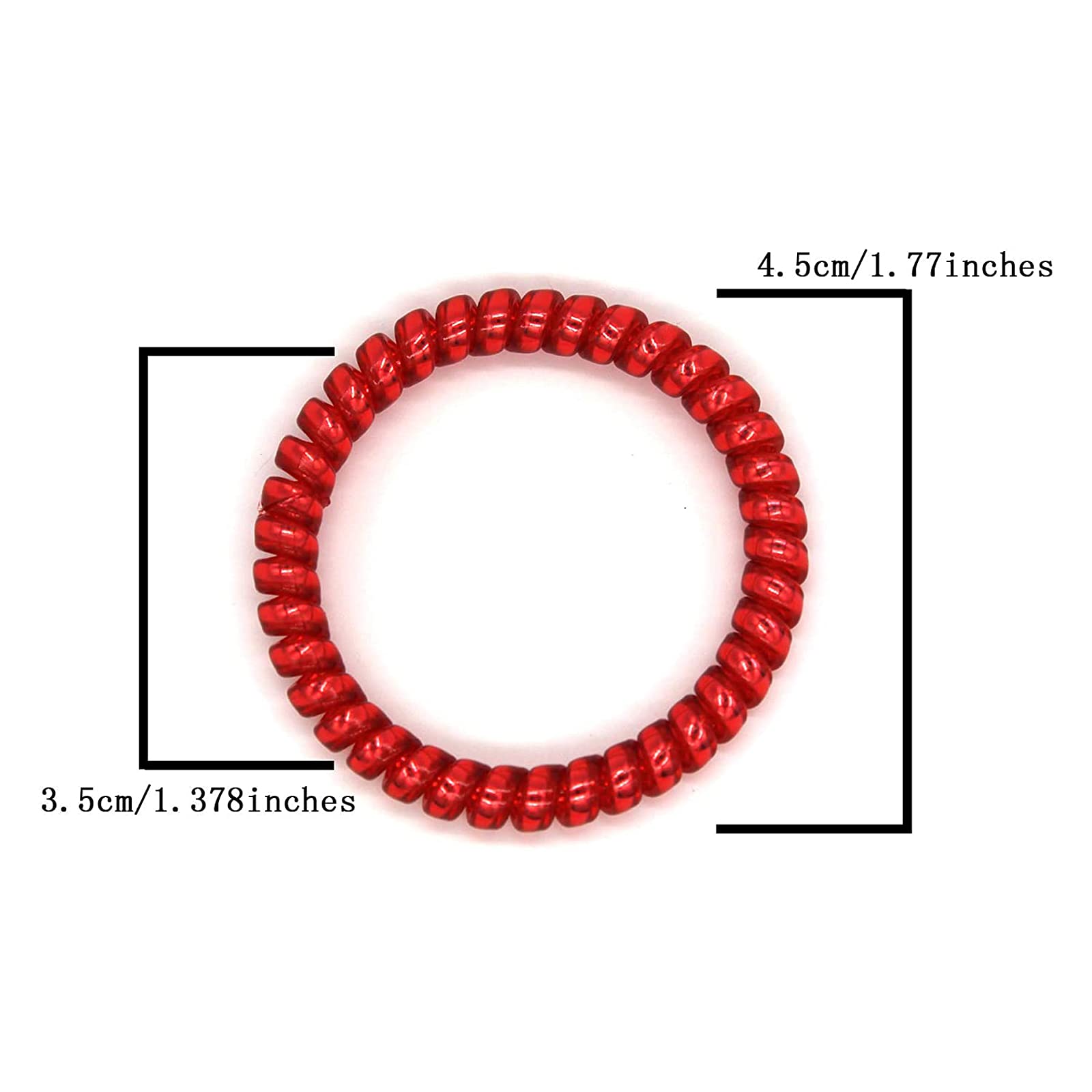 Spiral Hair Ties No Crease - 8 Pack Coil Ponytail Holders for Women, Soft Telephone Wire Hair Bands for Tight & Stylish Hairstyles - Perfect for Workouts, Yoga, Office & Everyday Use