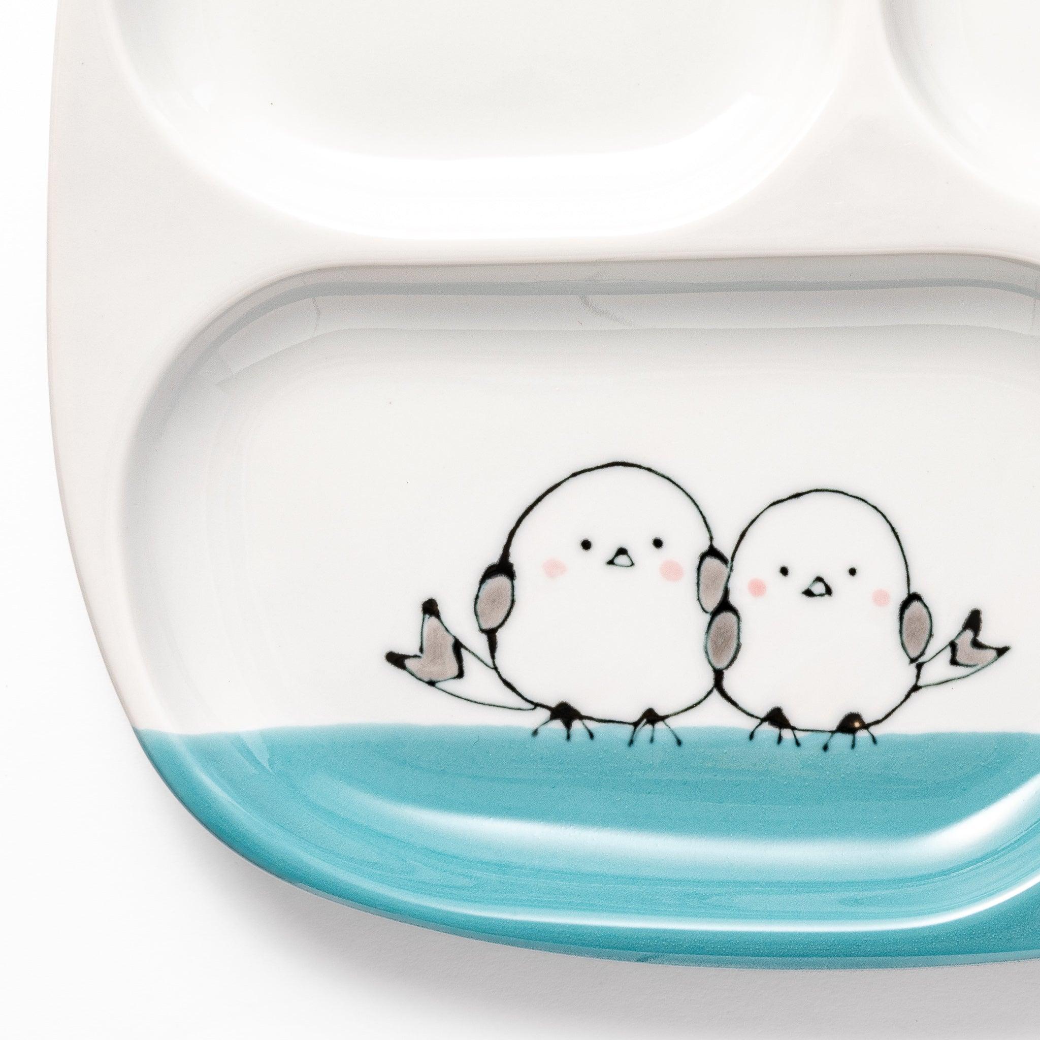 Snowbird Kids Plate - Fun & Durable Melamine Dinnerware for Toddlers - Perfect for Home, School & Travel Use